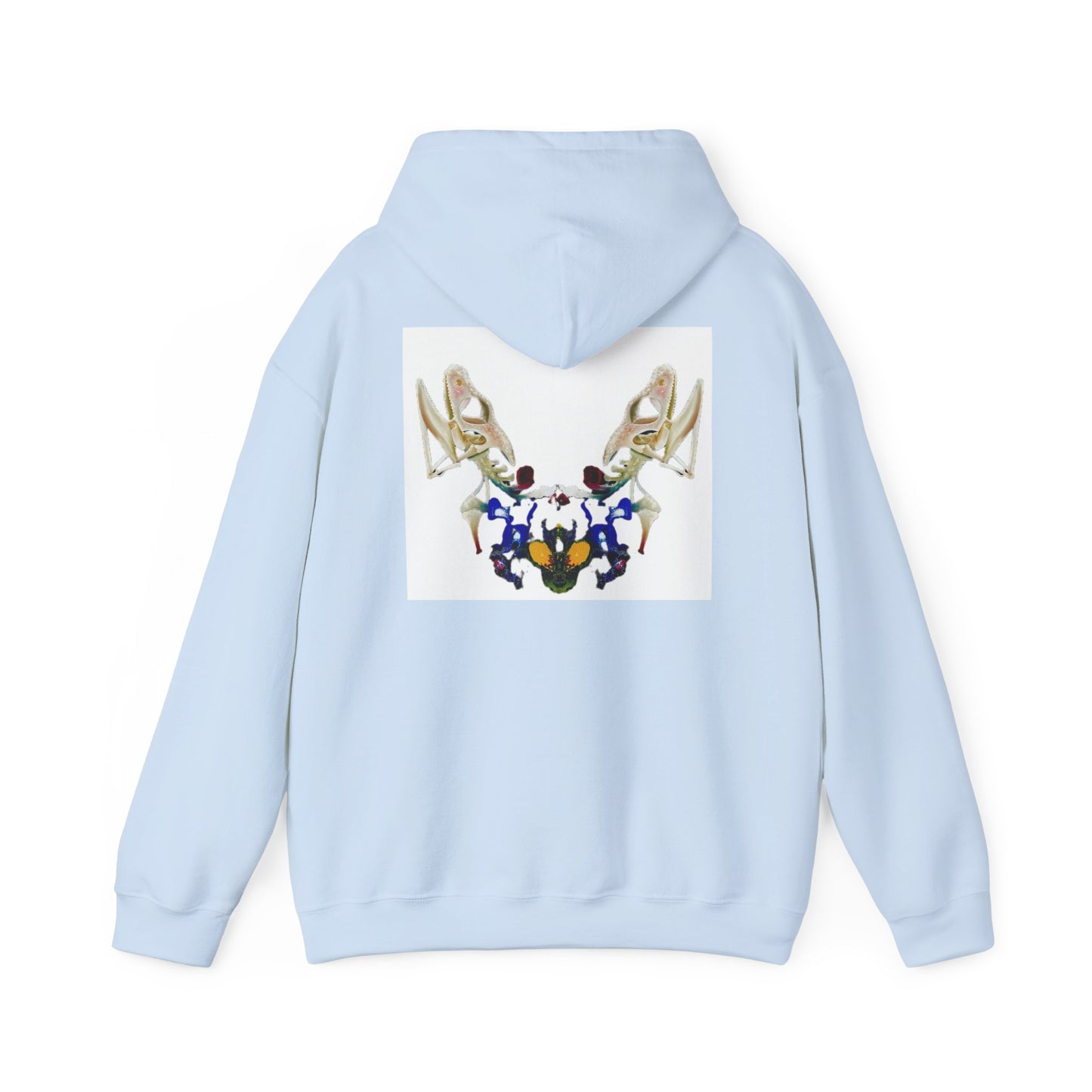 AMRU Minimal Logo Hoodie with Floral Antler Back Design