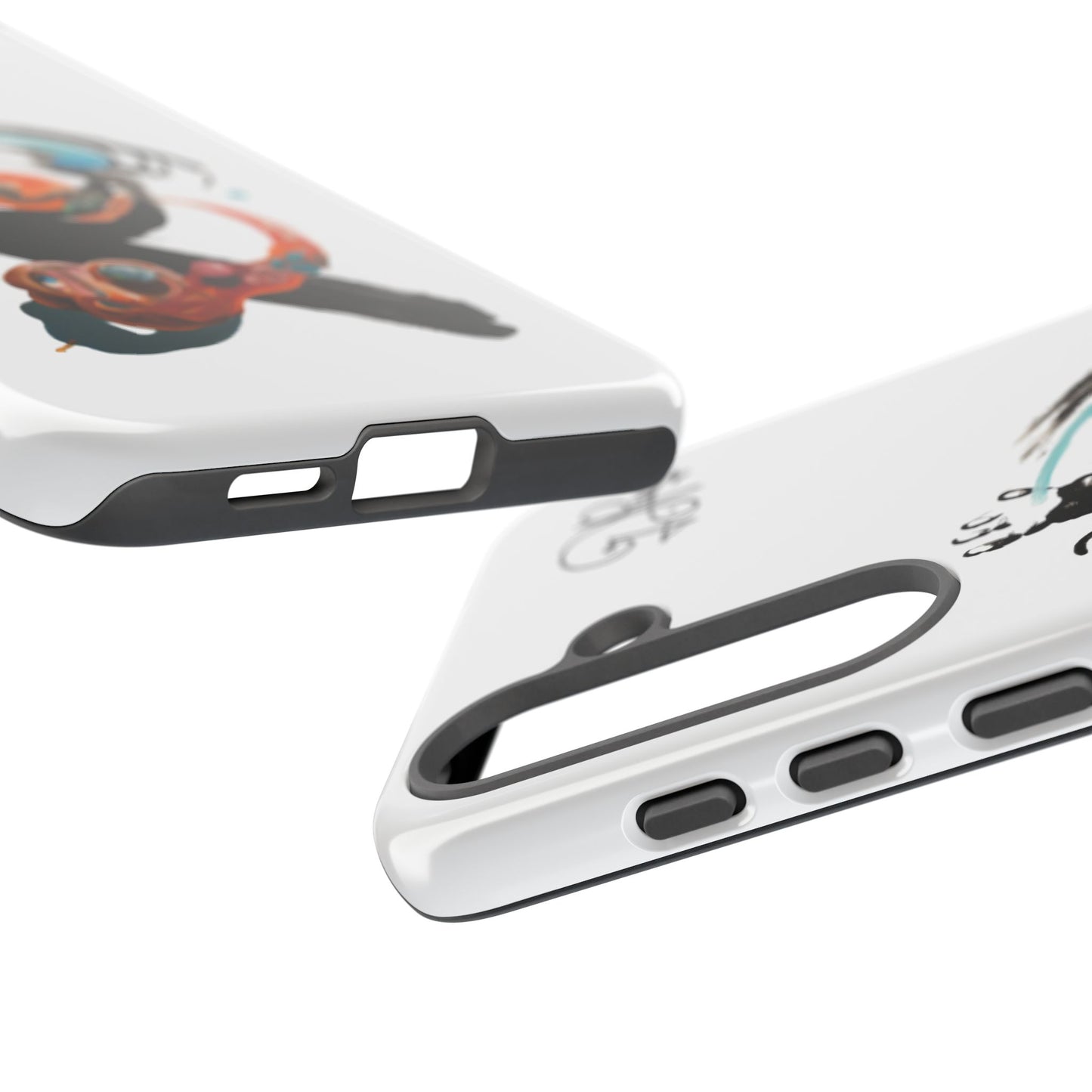 Artistic Abstract Phone Case — Colorful Ink Brushstroke Design