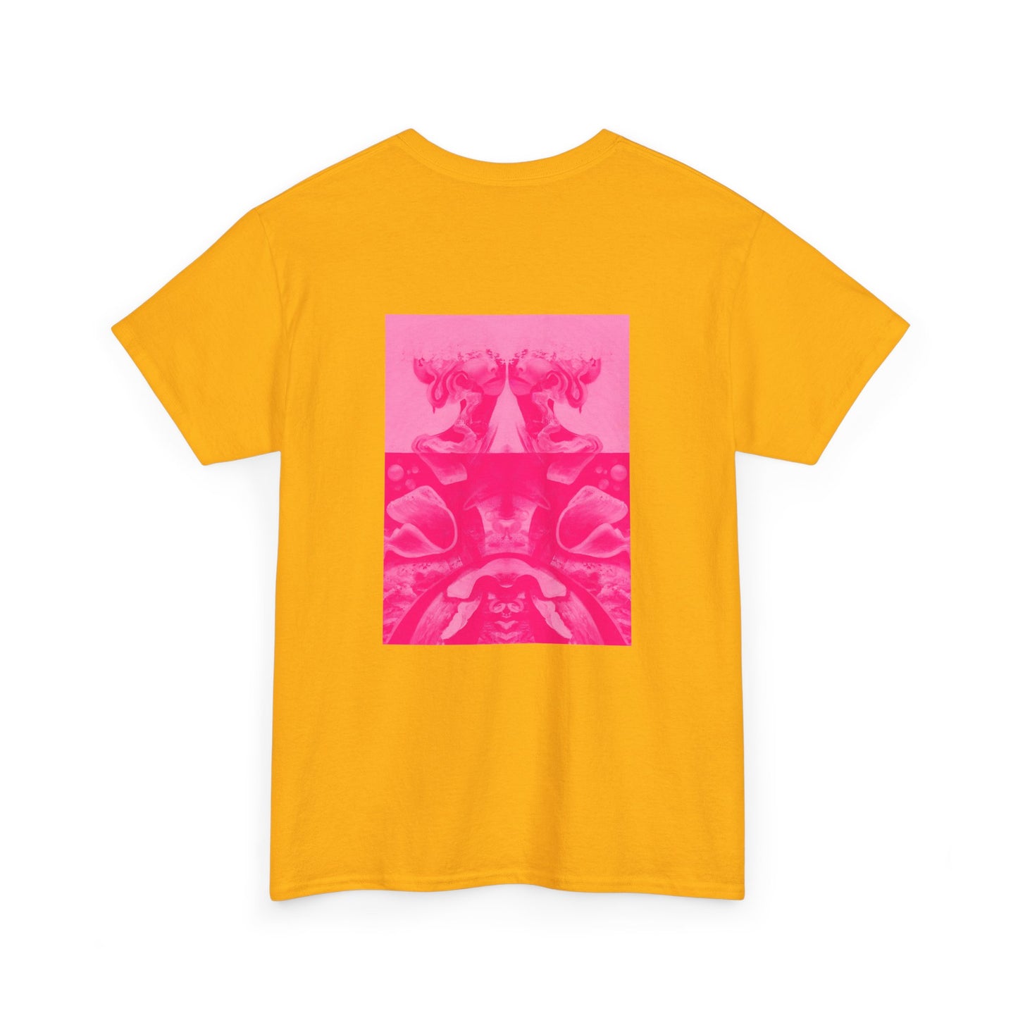 Graphic Tee — Hot Pink Abstract Mirror Design