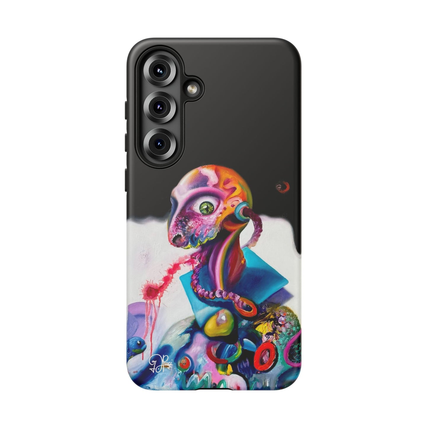 Phone Case - Vivid Blues and Multi-Eyed Vision Artwork Design