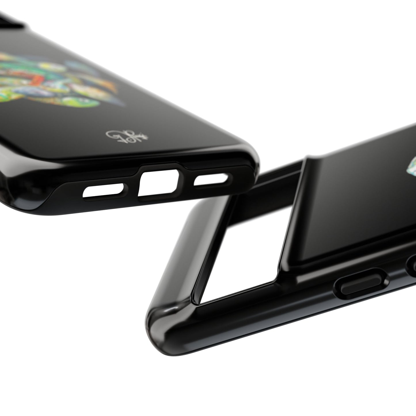 Koi Circle Tough Phone Case — Colorful Fish Art Protective iPhone Cover