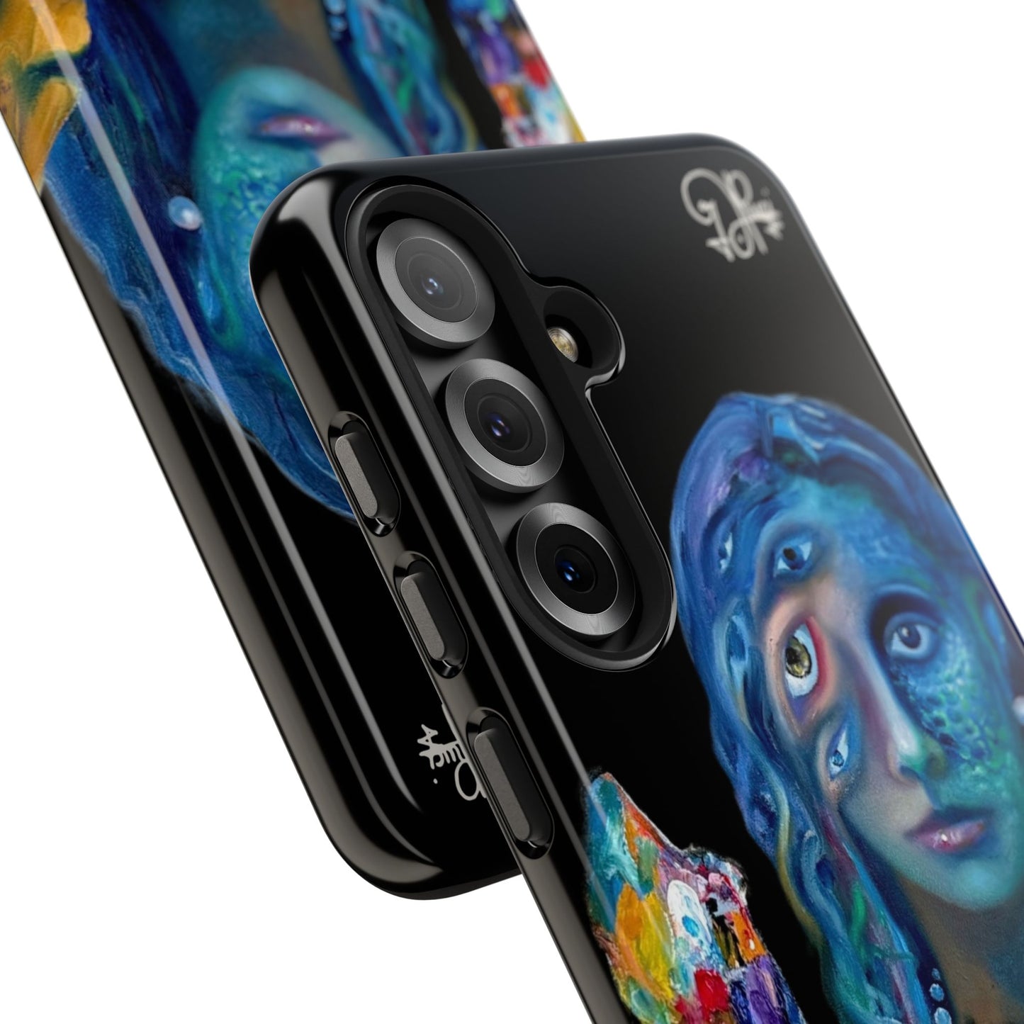 Phone Case - Vivid Blues Metamorphic Textures Multi-Eyed Vision Artist Design