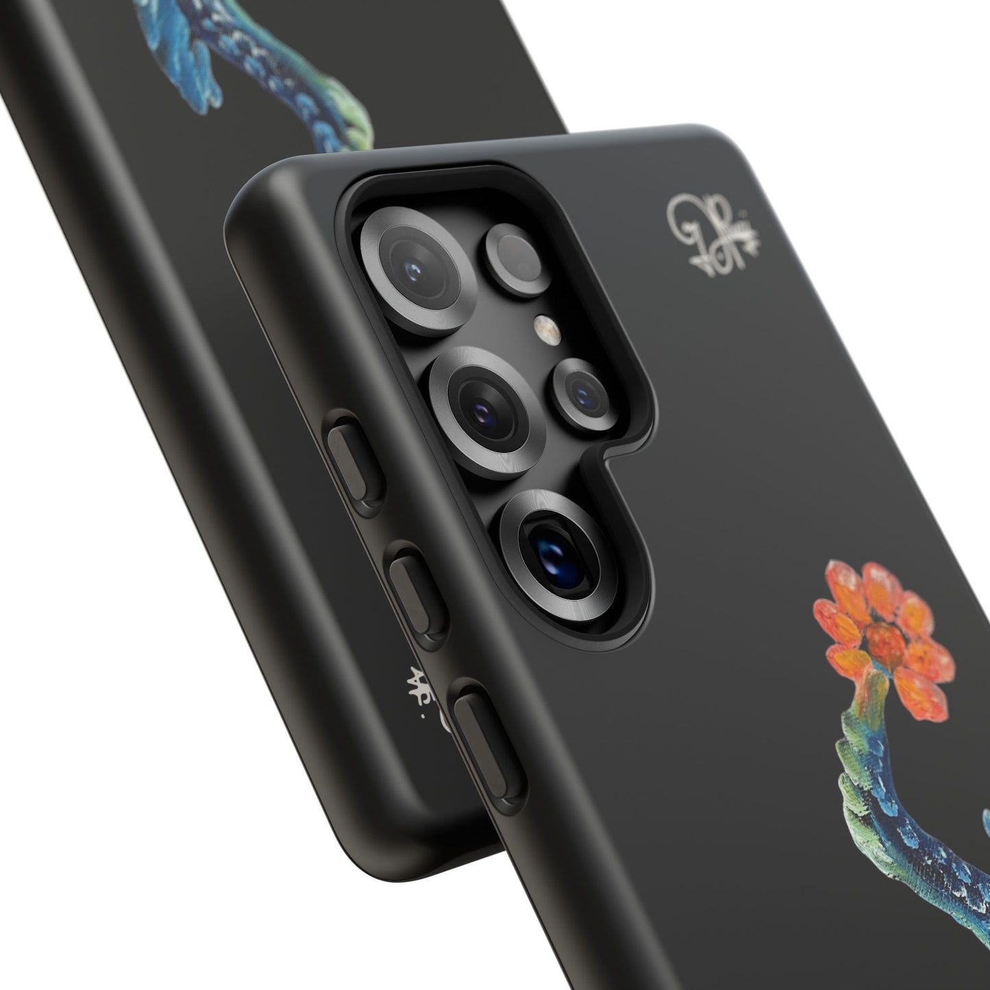 Koi Eye Tough Phone Case — Colorful Surreal Fish Design on Black