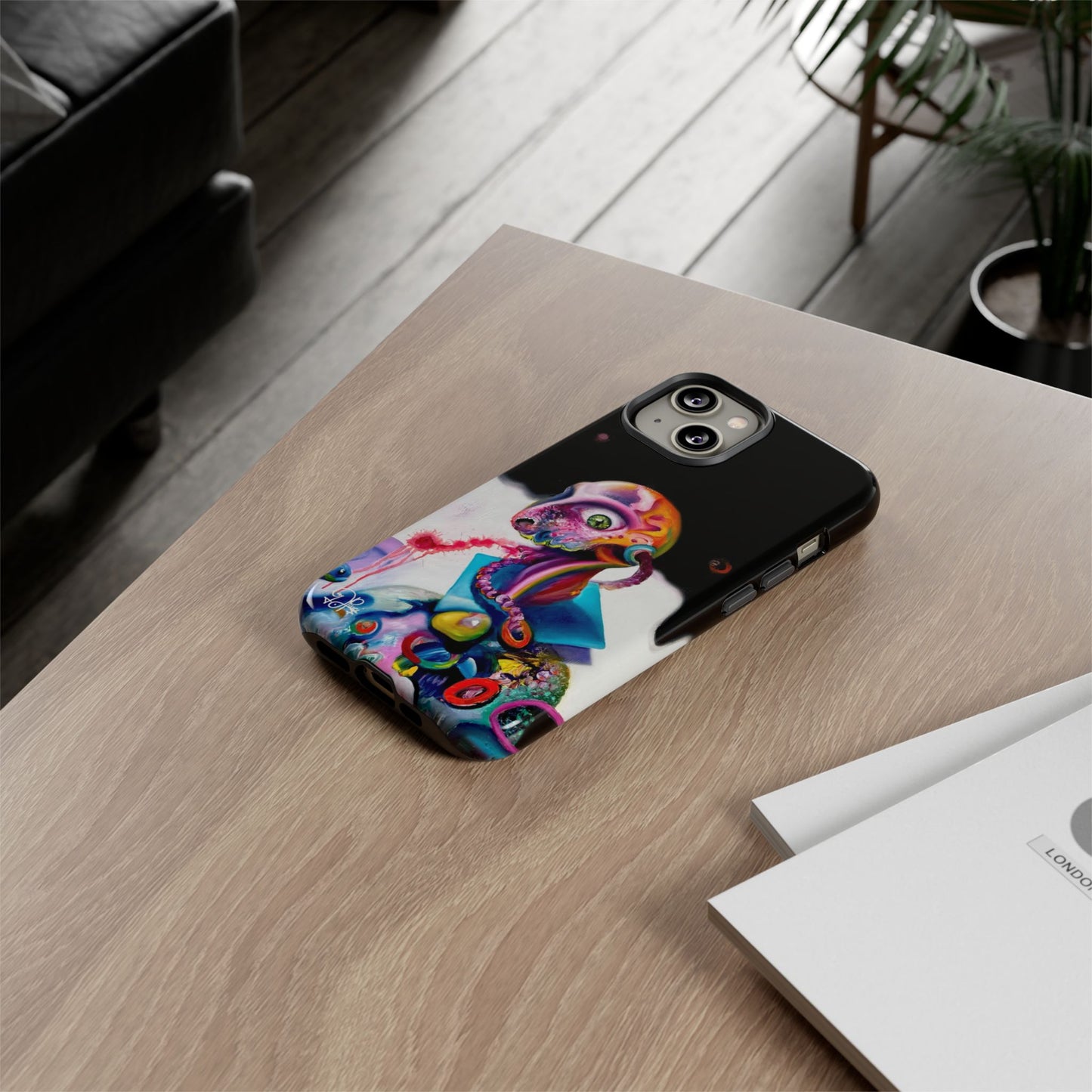 Phone Case - Vivid Blues and Multi-Eyed Vision Artwork Design