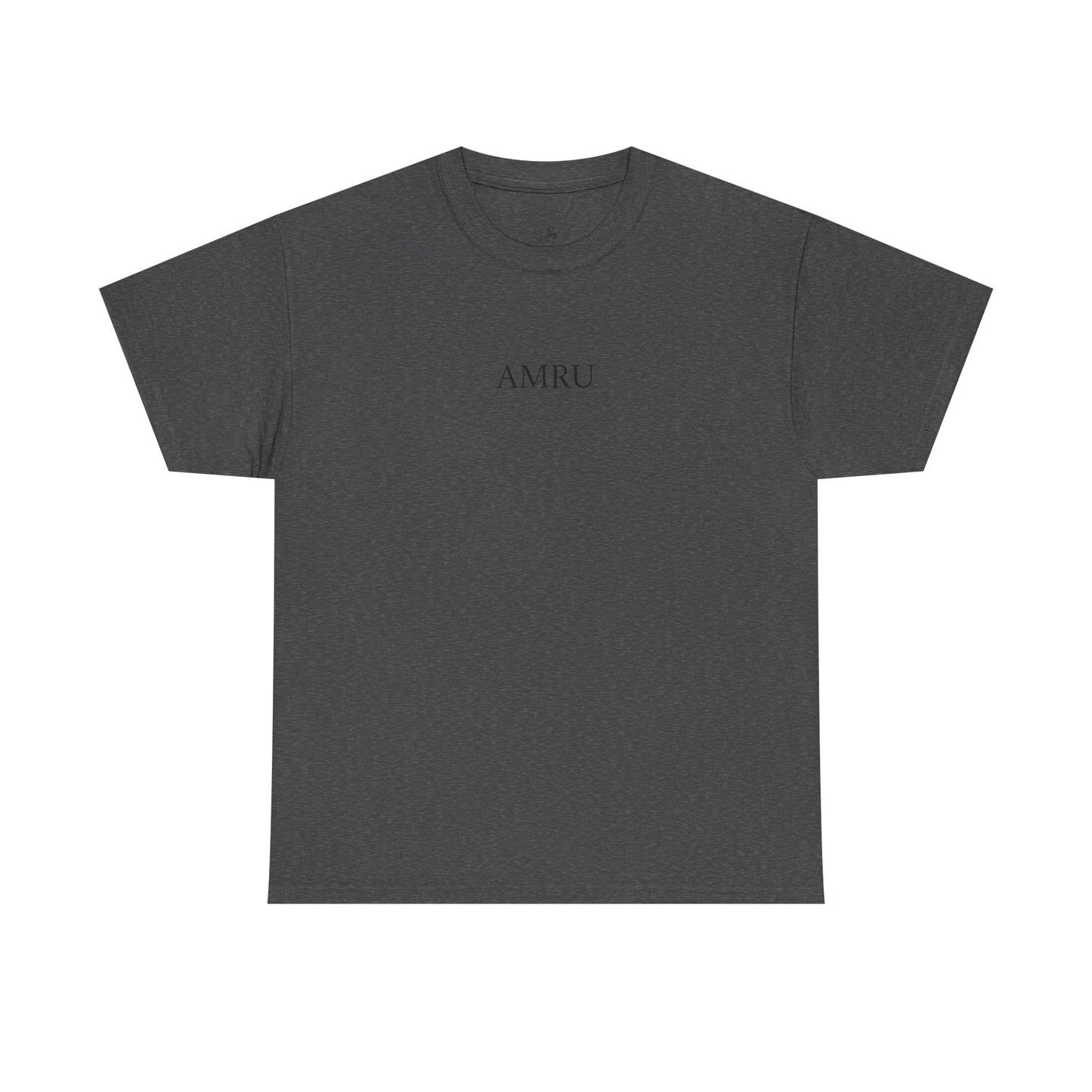 AMRU Minimalist Tee — Abstract Brushstroke Back Graphic