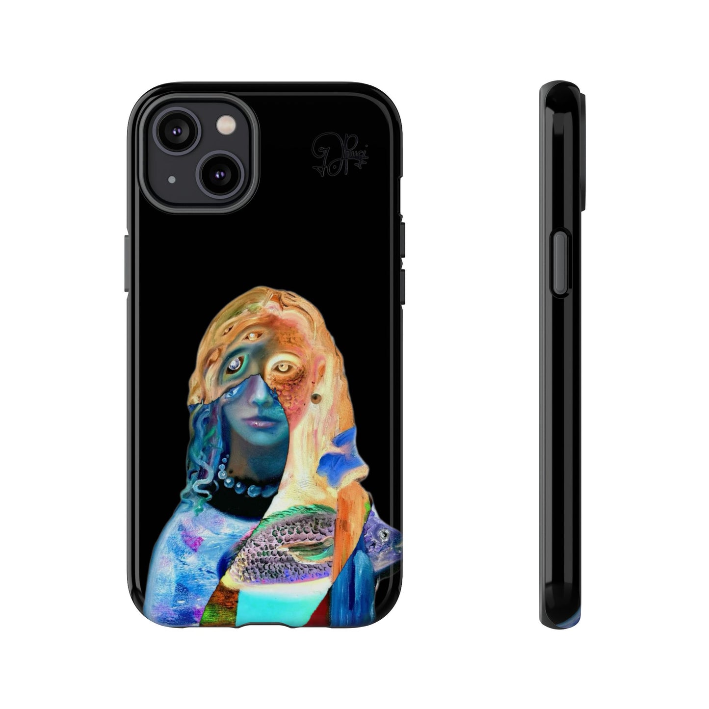 Abstract Surreal Portrait Phone Case — Colorful Art iPhone Cover