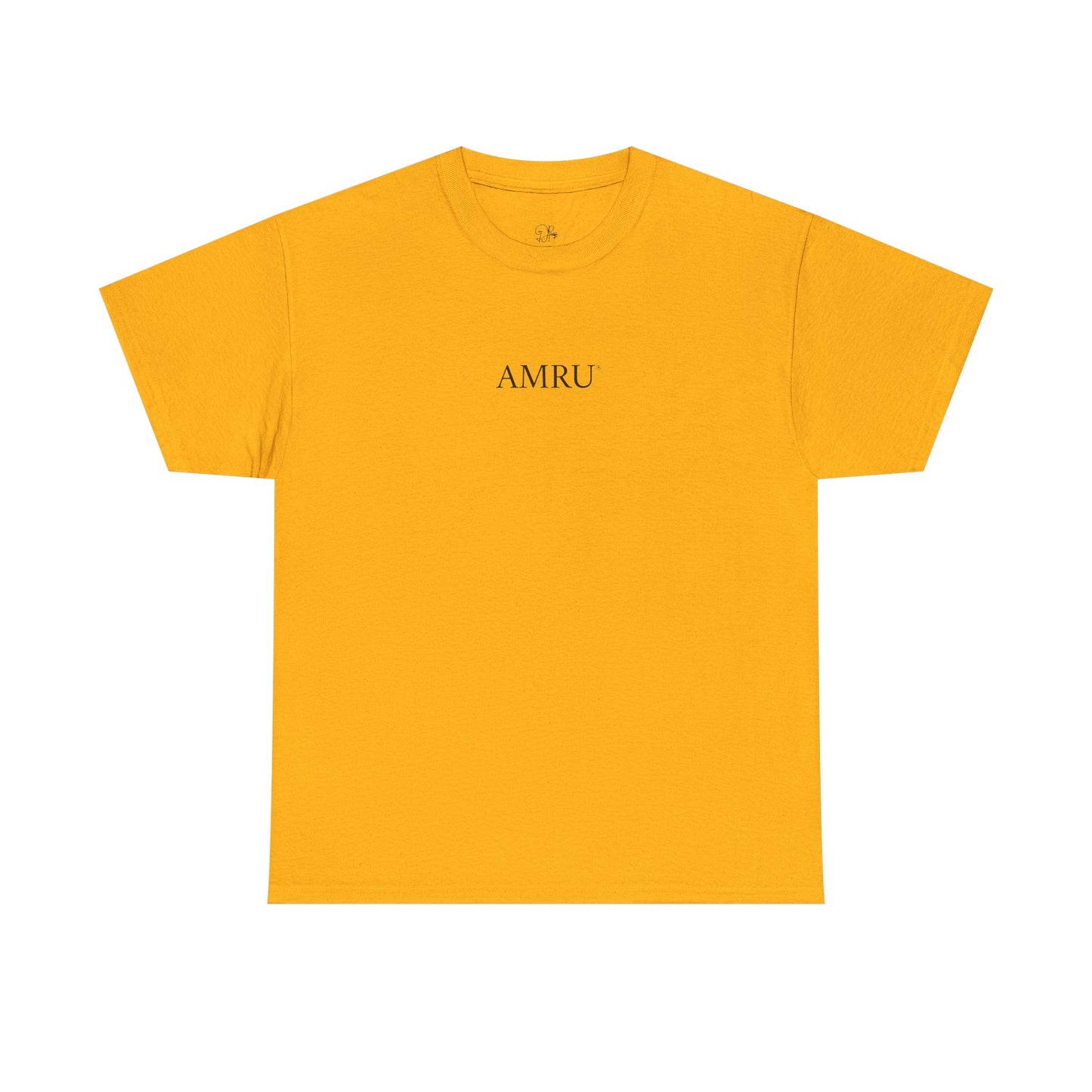 AMRU Minimalist Tee — Abstract Brushstroke Back Graphic