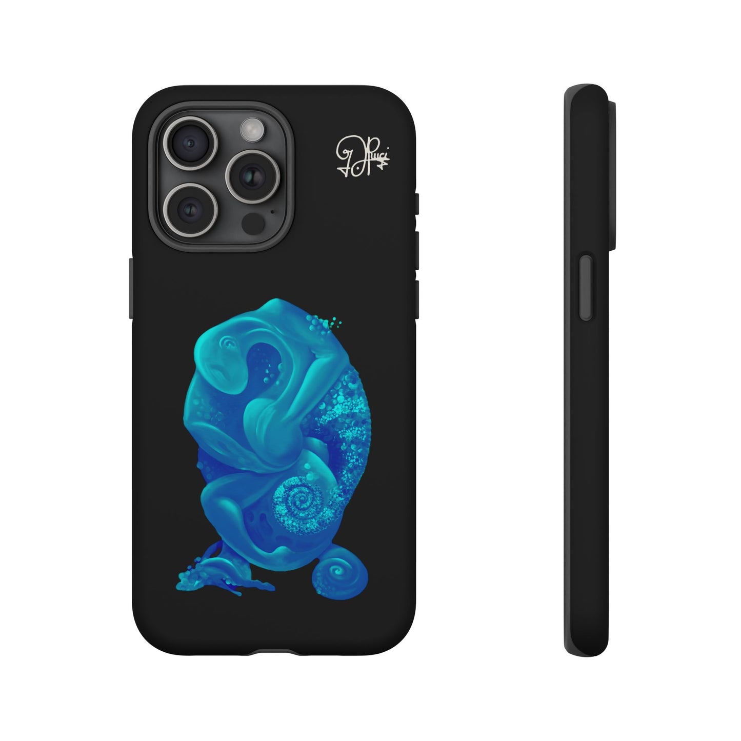 Phone Case - Blue Surreal Sea Creature Protective Case