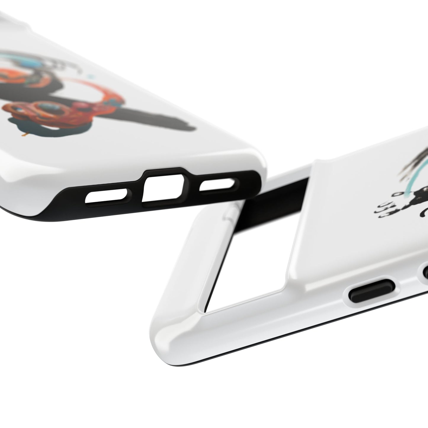 Artistic Abstract Phone Case — Colorful Ink Brushstroke Design