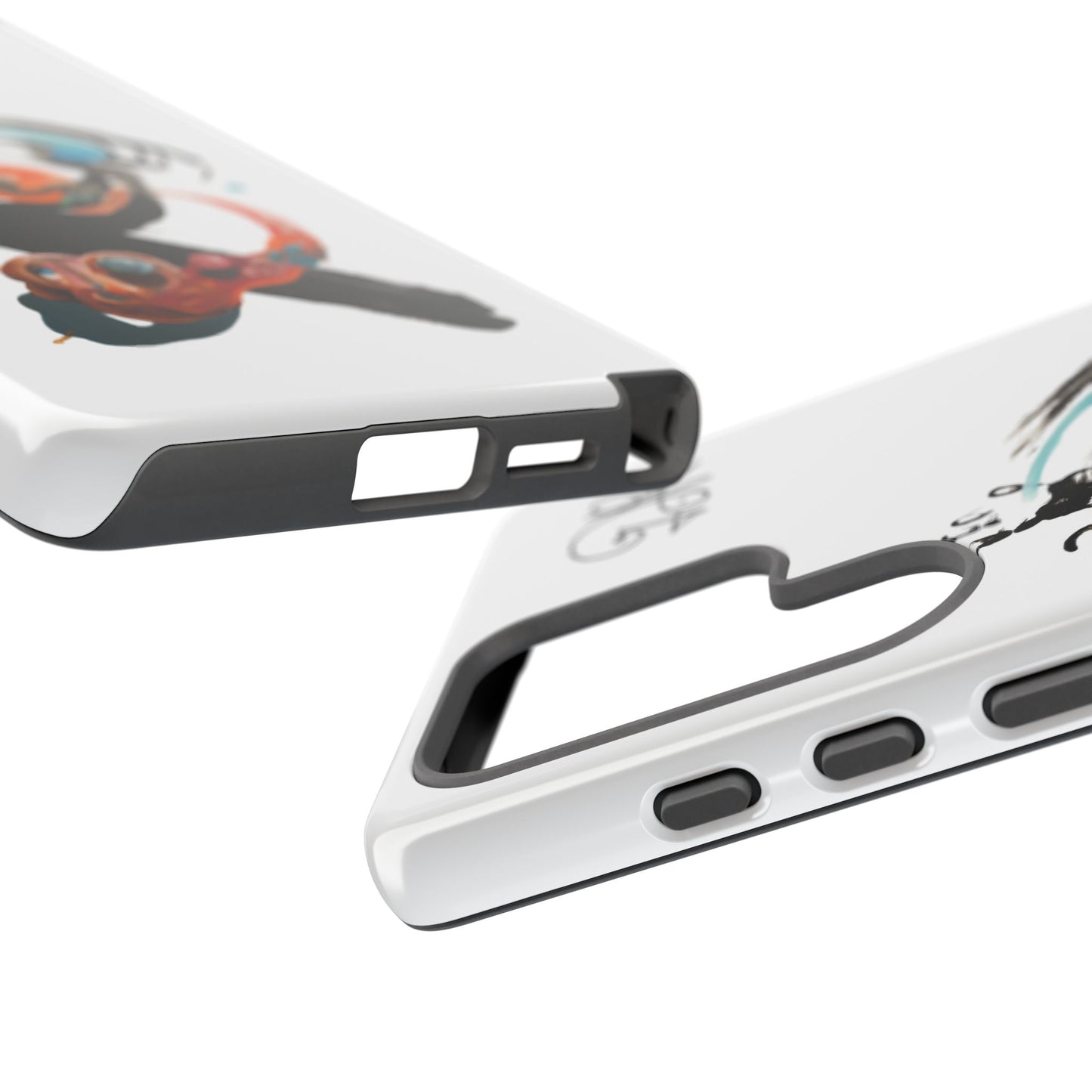 Artistic Abstract Phone Case — Colorful Ink Brushstroke Design