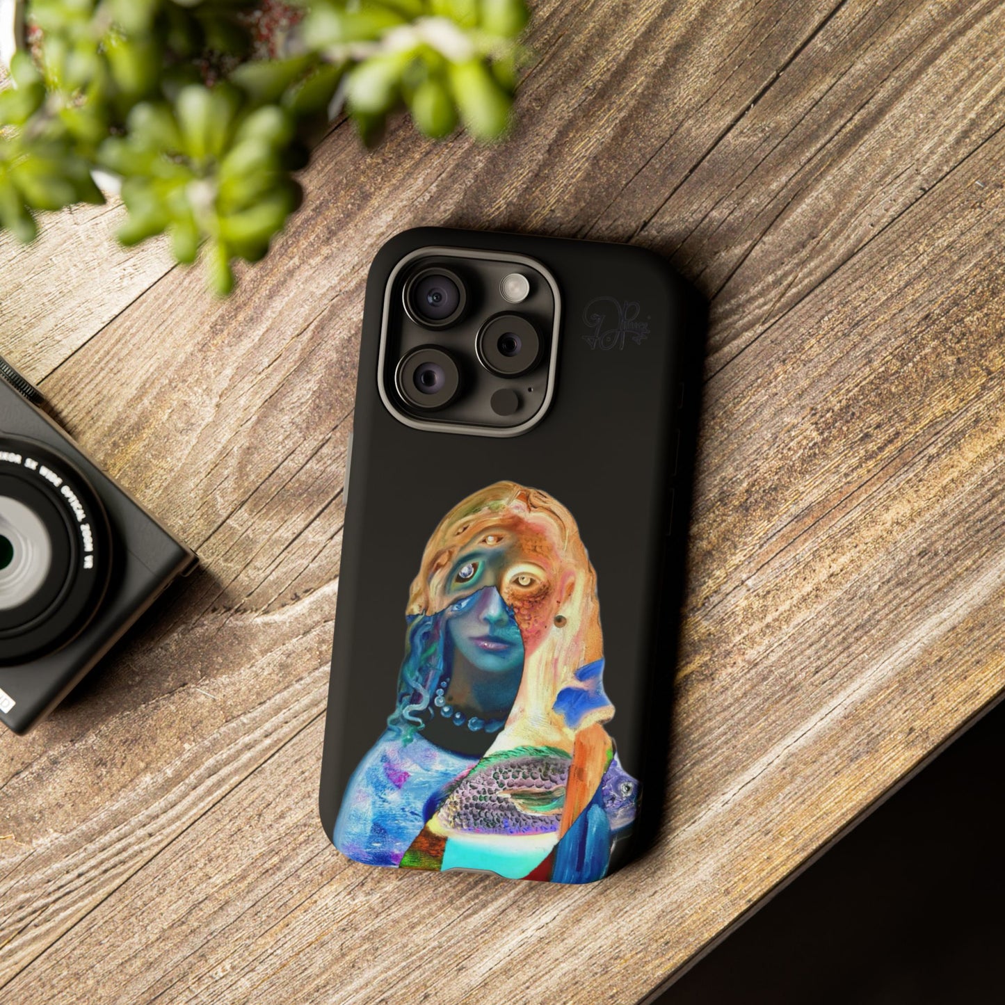 Abstract Surreal Portrait Phone Case — Colorful Art iPhone Cover