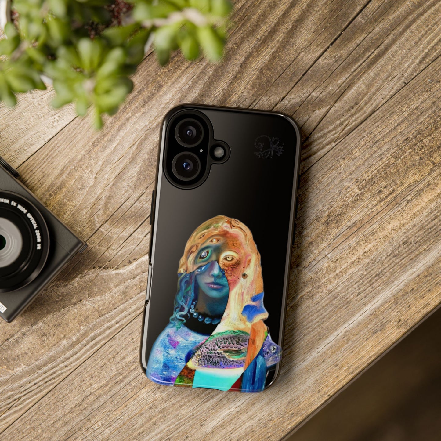 Abstract Surreal Portrait Phone Case — Colorful Art iPhone Cover