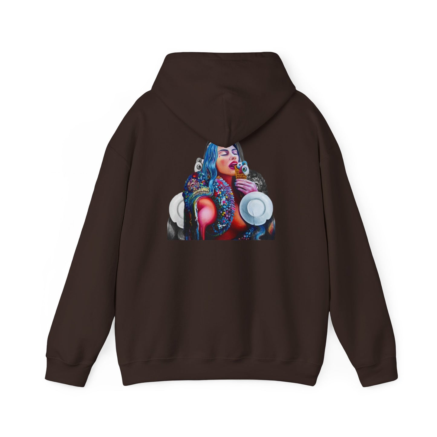 Hoodie — AMRU Artistic Backprint Portrait Pullover