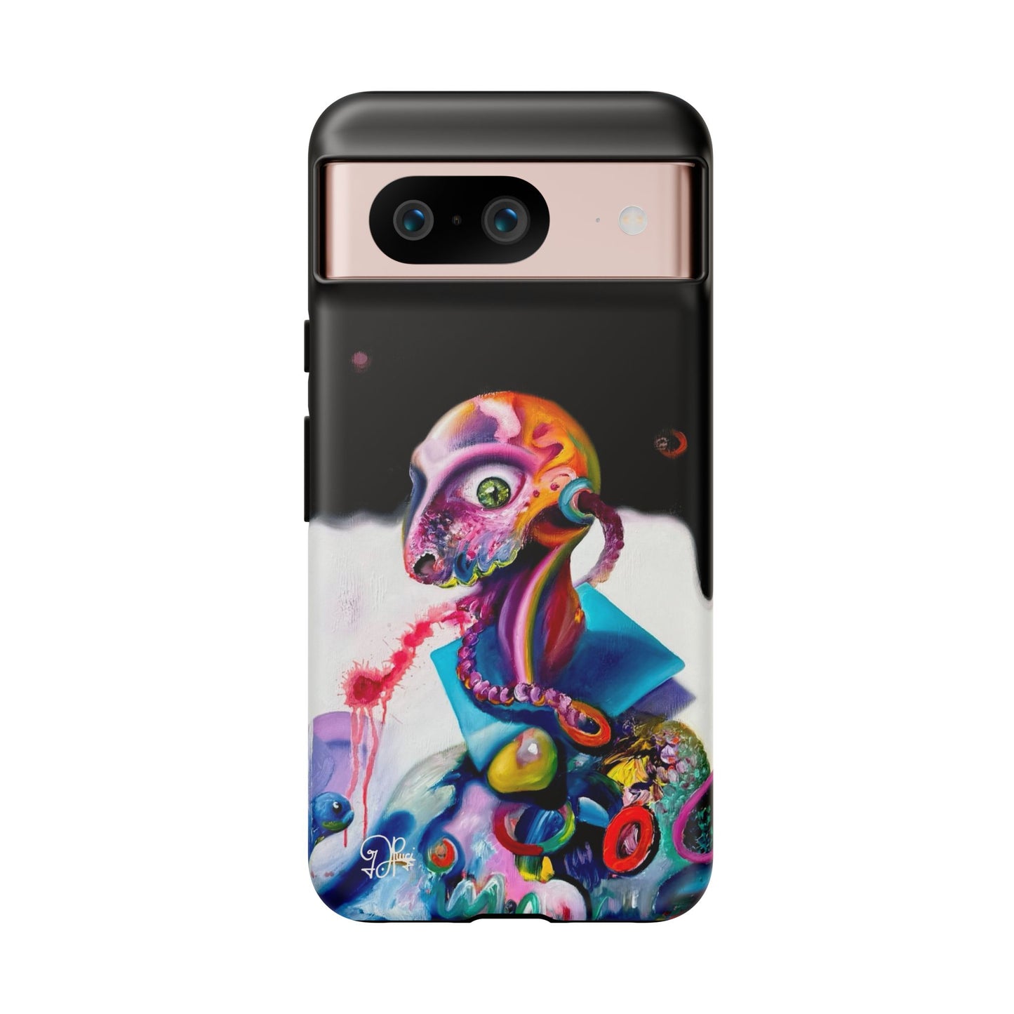 Phone Case - Vivid Blues and Multi-Eyed Vision Artwork Design