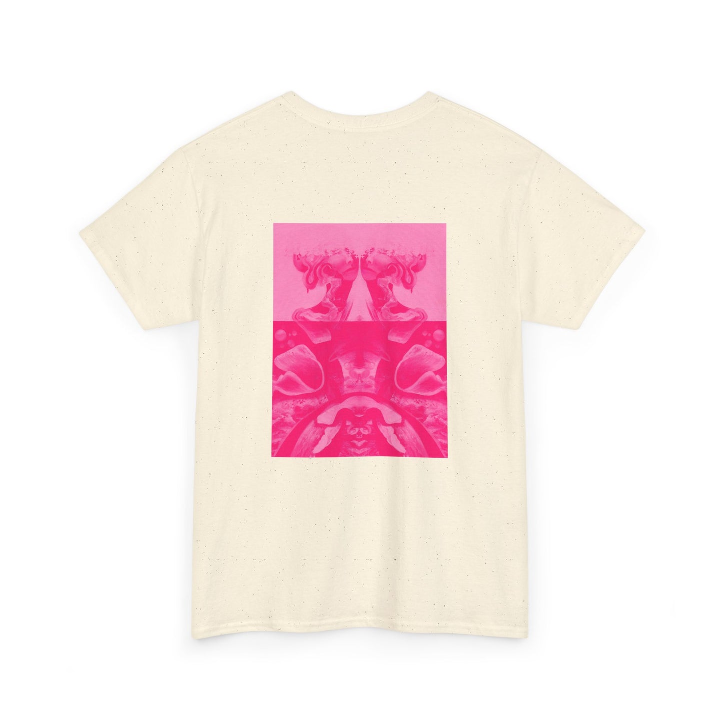 Graphic Tee — Hot Pink Abstract Mirror Design
