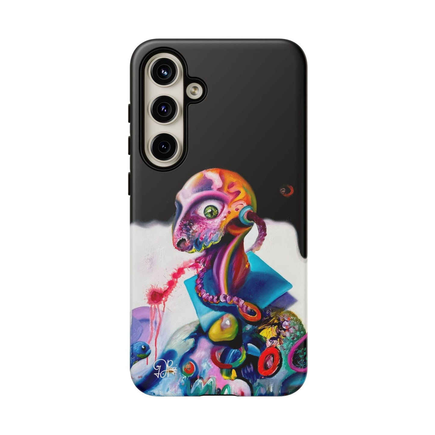 Phone Case - Vivid Blues and Multi-Eyed Vision Artwork Design
