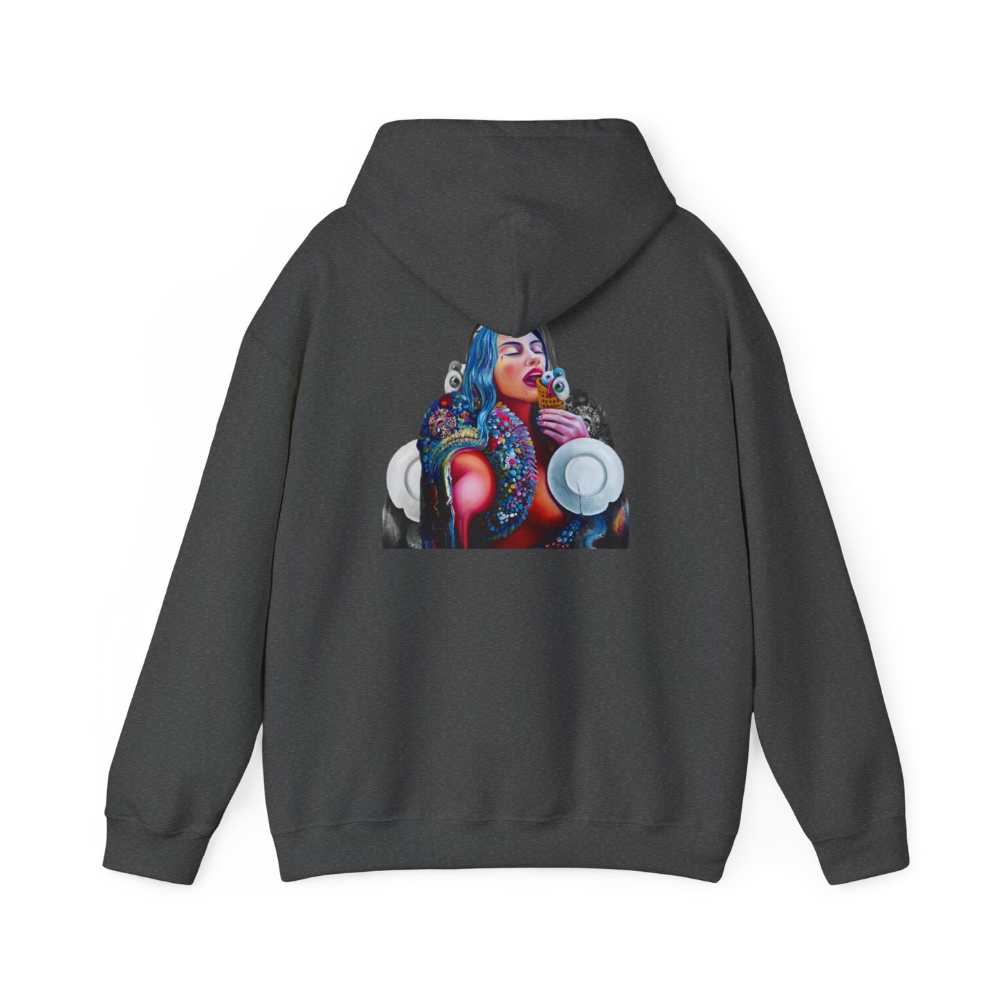 Hoodie — AMRU Artistic Backprint Portrait Pullover