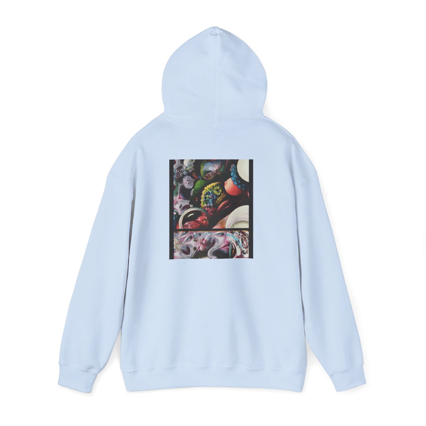 AMRU Graphic Hoodie — Abstract Cosmic Paint Pour Art Back Print