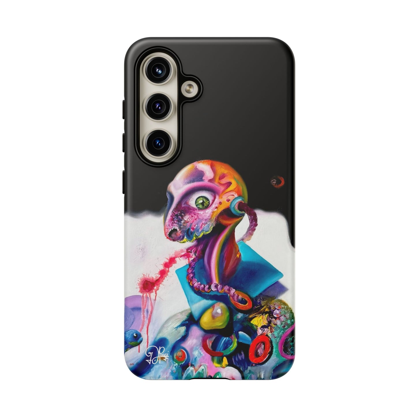 Phone Case - Vivid Blues and Multi-Eyed Vision Artwork Design