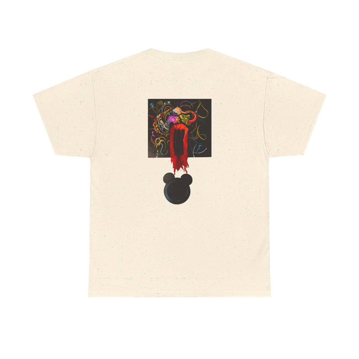 Graphic Tee — Abstract Floral Skull Back Print