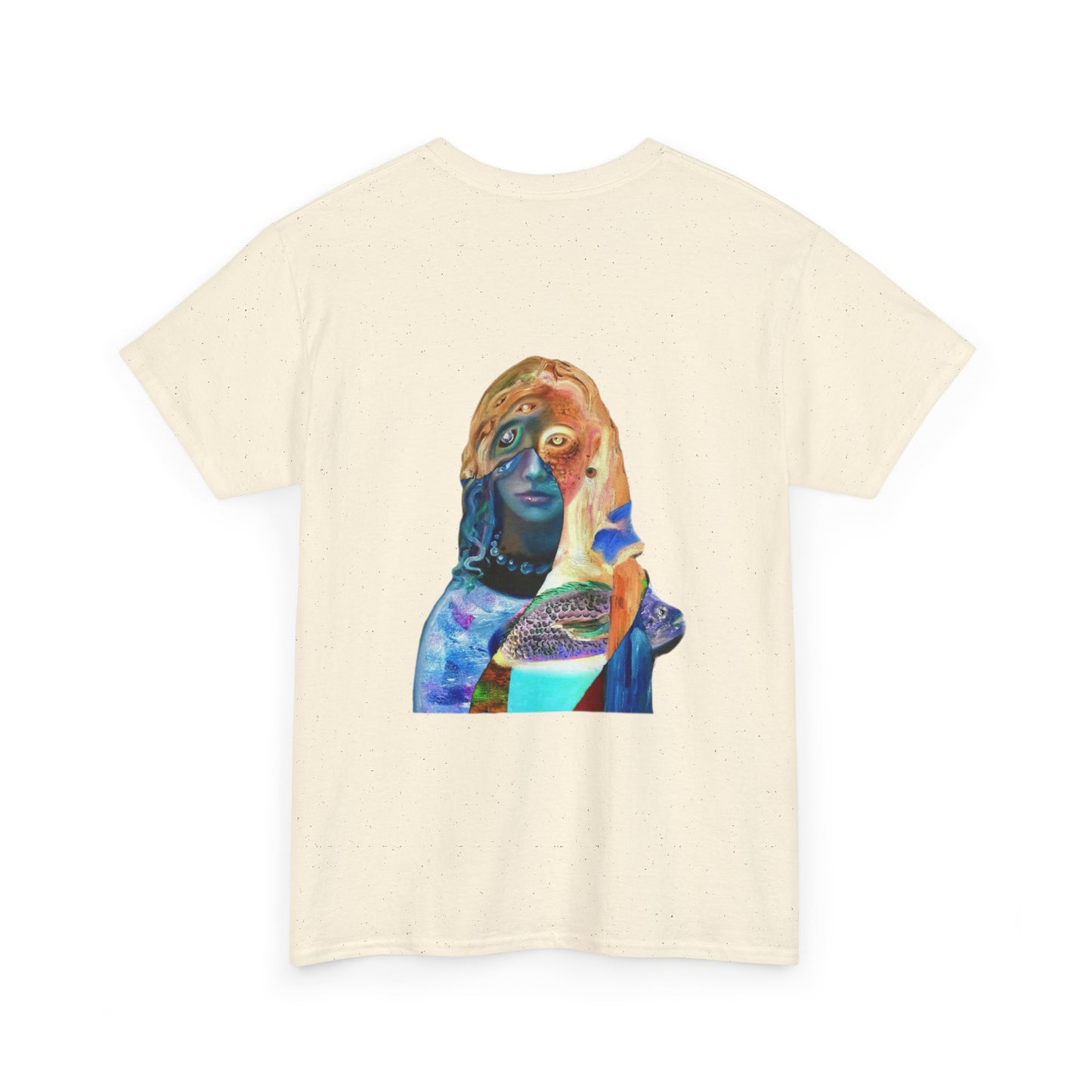 Graphic Tee — Surreal Cosmic Portrait Back Print