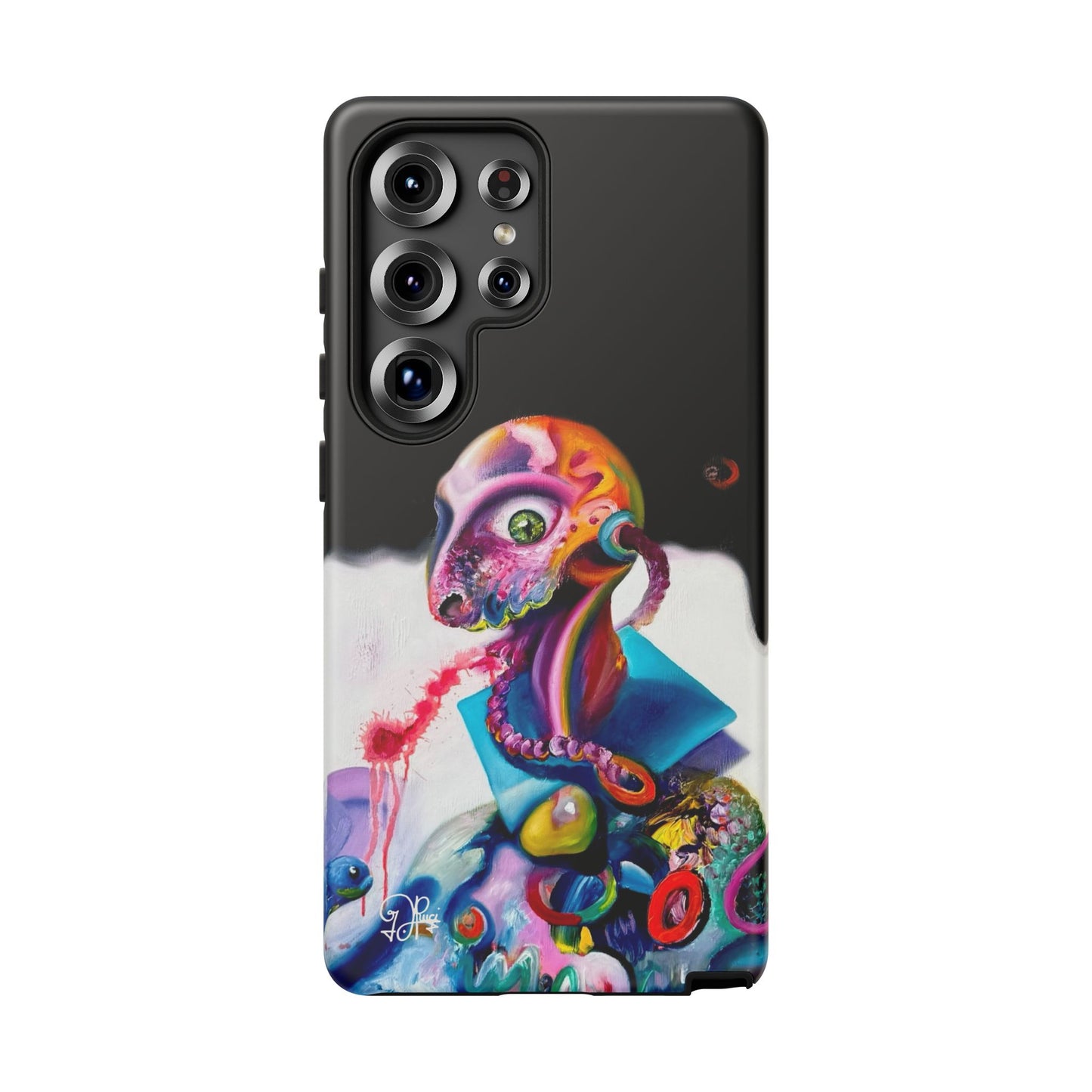Phone Case - Vivid Blues and Multi-Eyed Vision Artwork Design