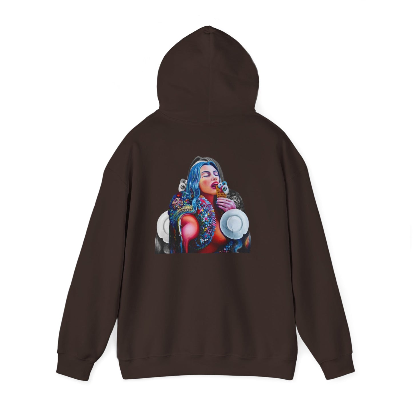 Hoodie — AMRU Artistic Backprint Portrait Pullover