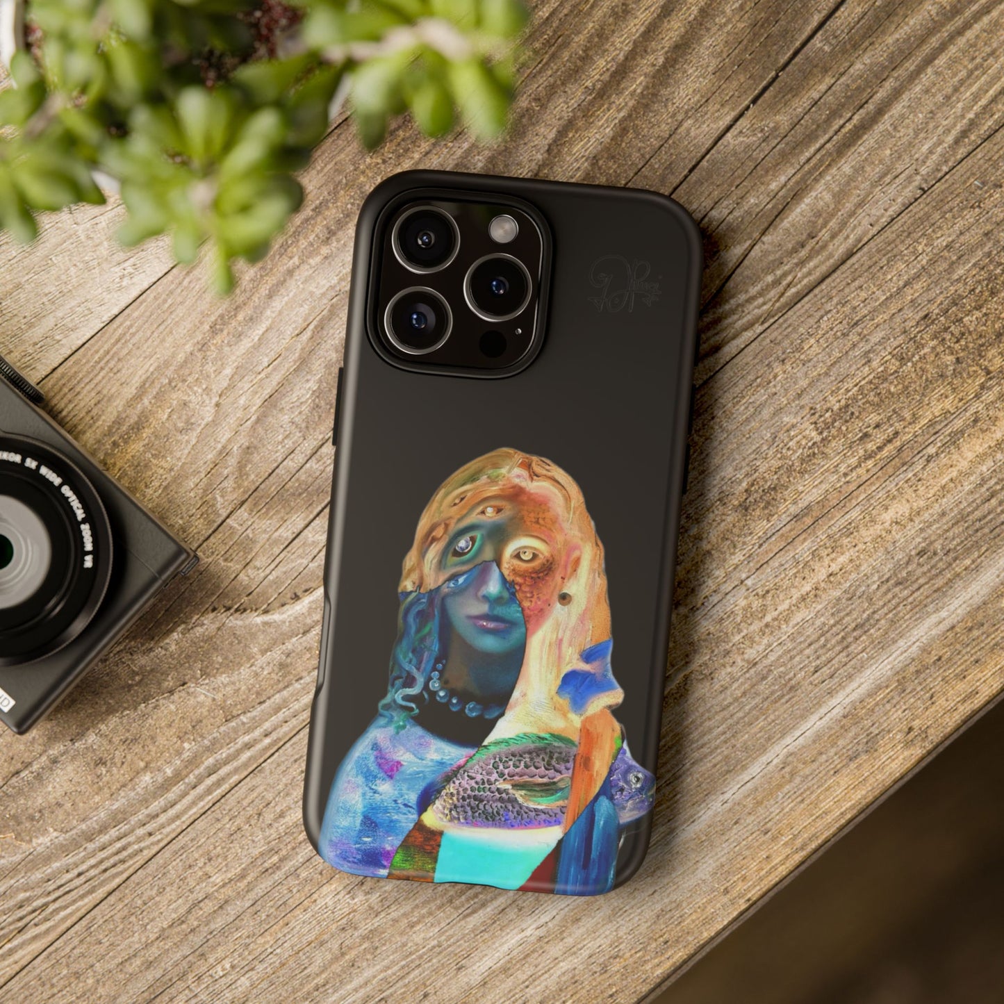 Abstract Surreal Portrait Phone Case — Colorful Art iPhone Cover