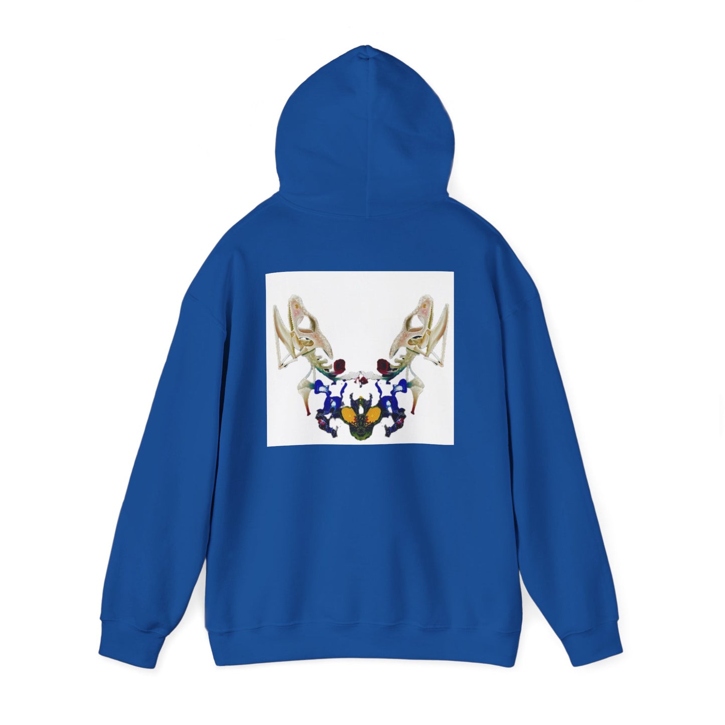 AMRU Minimal Logo Hoodie with Floral Antler Back Design