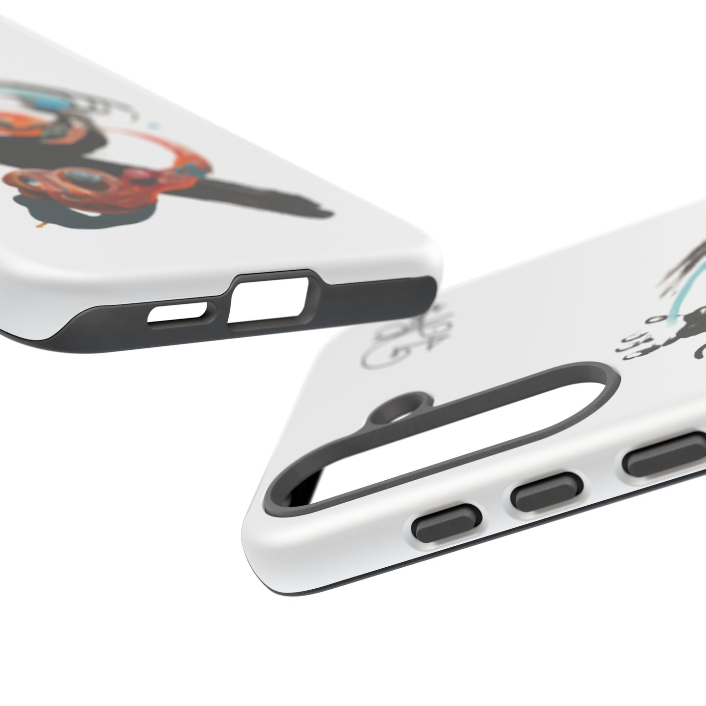 Artistic Abstract Phone Case — Colorful Ink Brushstroke Design