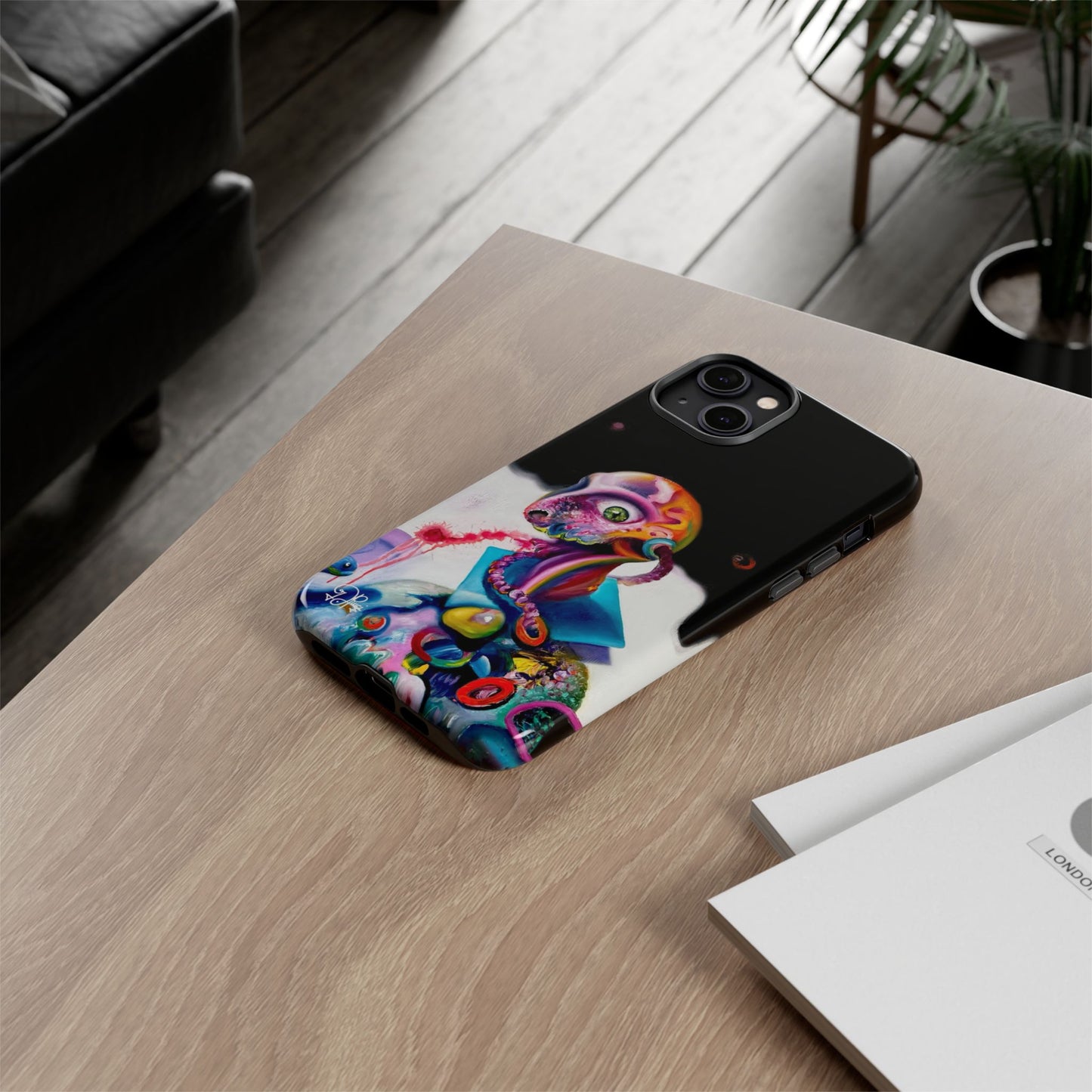 Phone Case - Vivid Blues and Multi-Eyed Vision Artwork Design