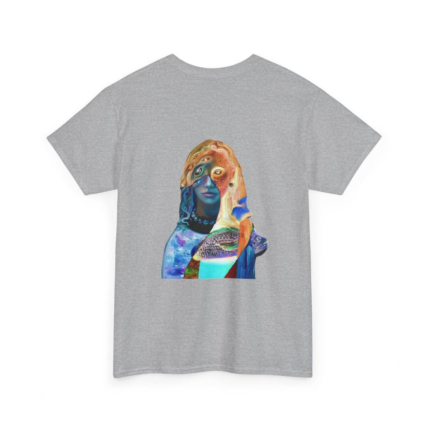 Graphic Tee — Surreal Cosmic Portrait Back Print