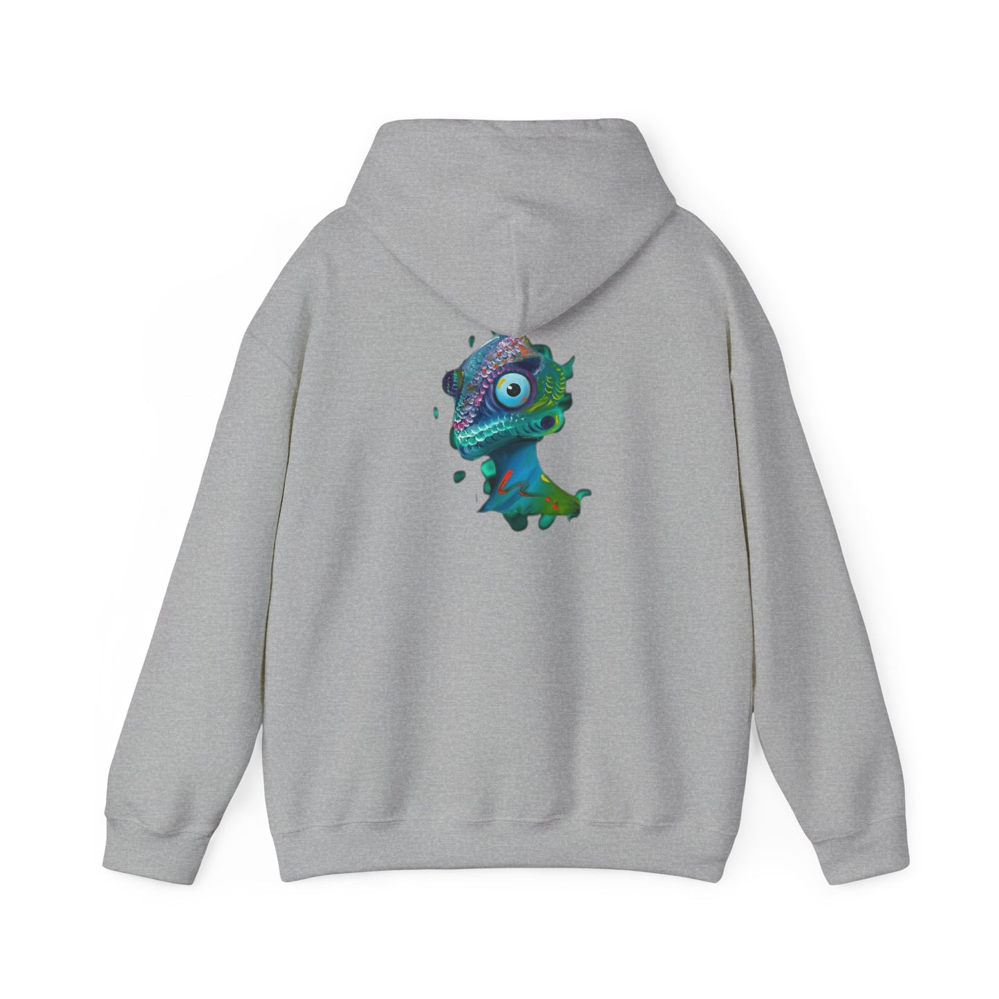 AMRU Chameleon Hoodie – Colorful Surreal Lizard Graphic Sweatshirt