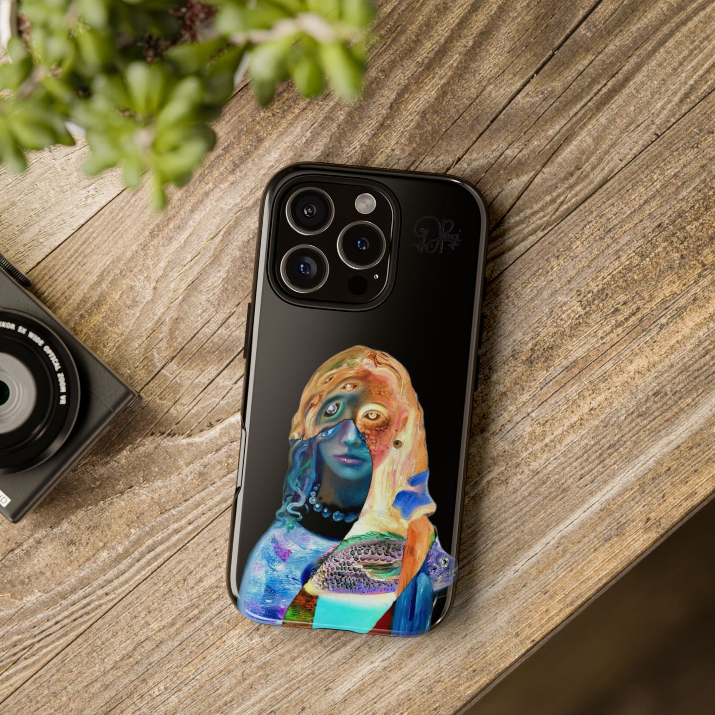 Abstract Surreal Portrait Phone Case — Colorful Art iPhone Cover