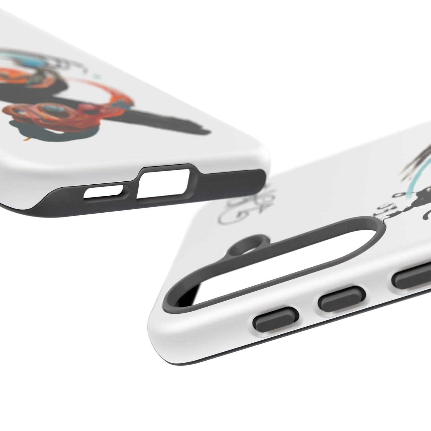 Artistic Abstract Phone Case — Colorful Ink Brushstroke Design