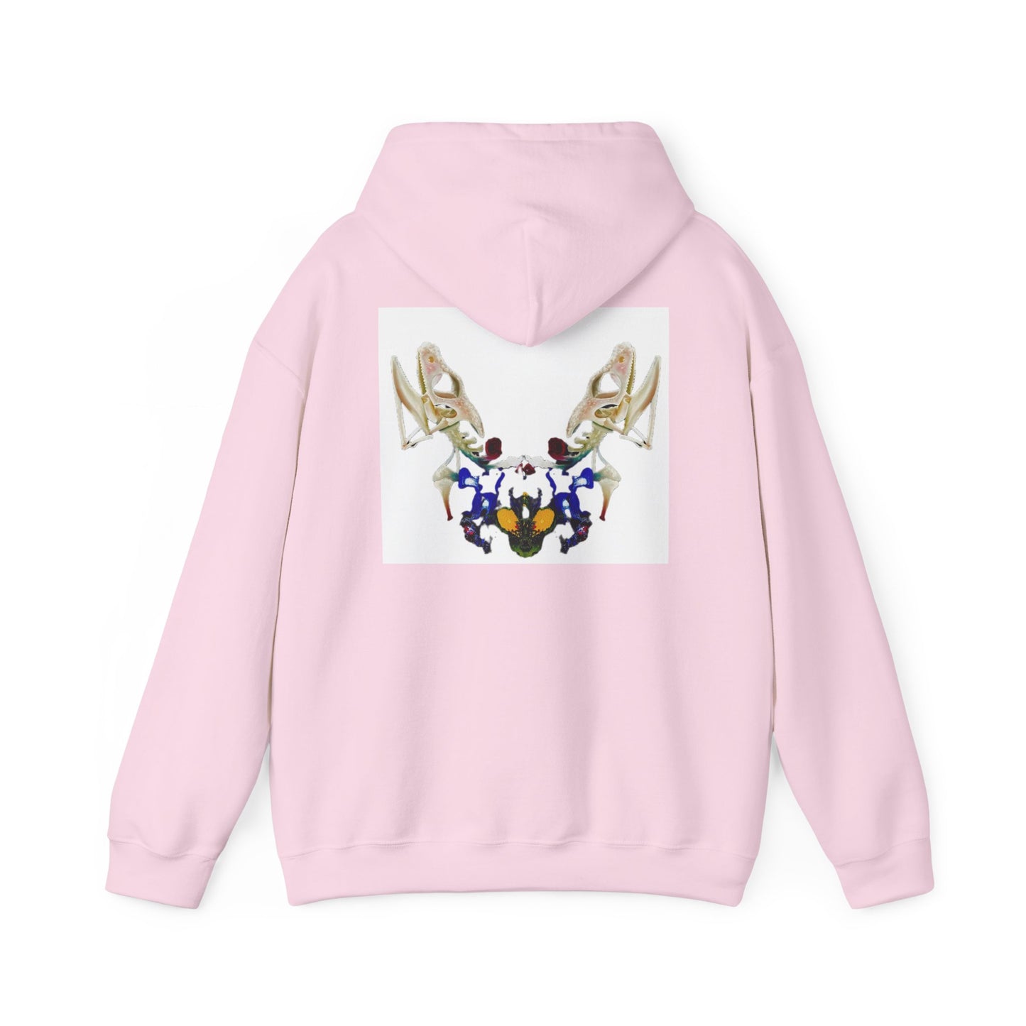 AMRU Minimal Logo Hoodie with Floral Antler Back Design