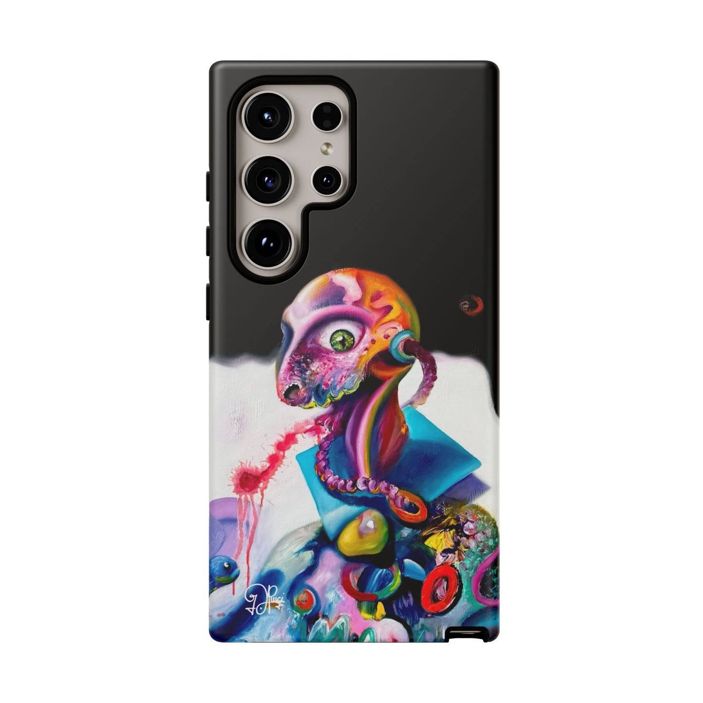 Phone Case - Vivid Blues and Multi-Eyed Vision Artwork Design