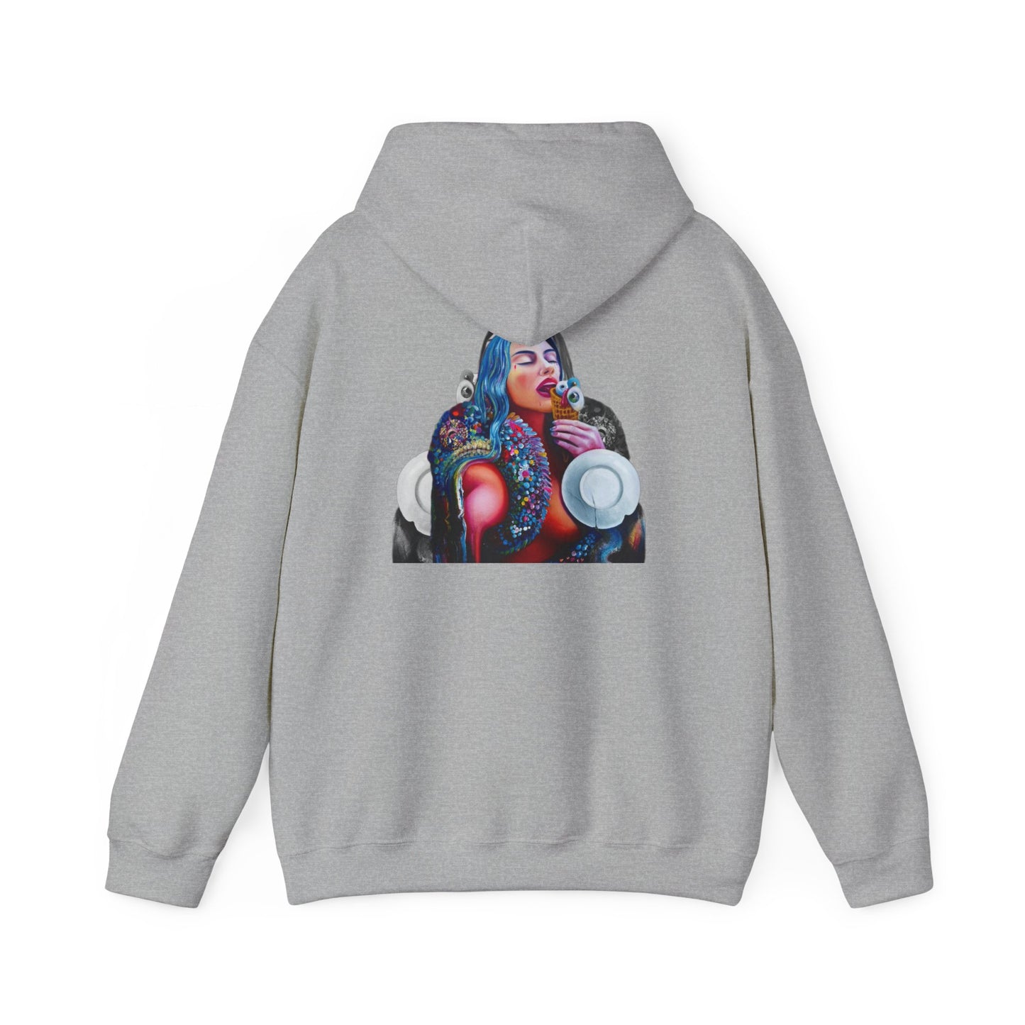 Hoodie — AMRU Artistic Backprint Portrait Pullover