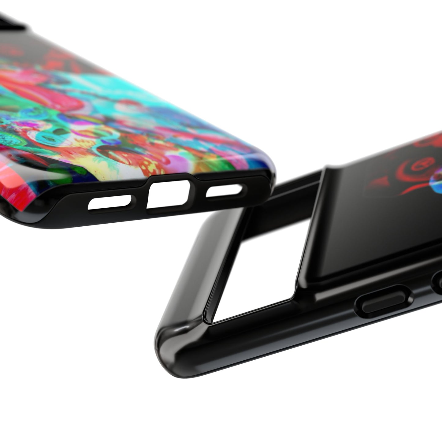Protective Phone Case — Trippy Neon Abstract Skull Design