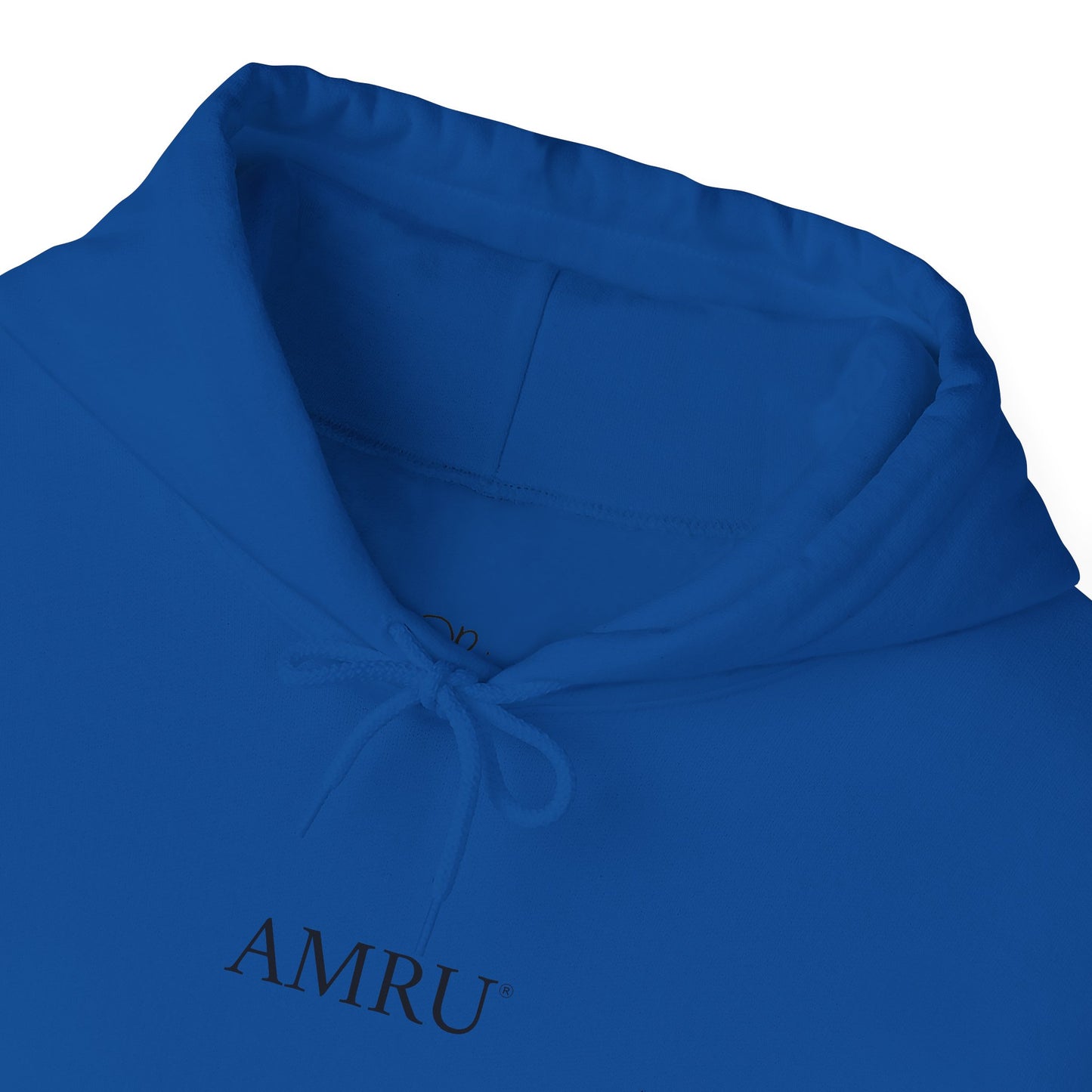 Floral Vine AMRU Hoodie — Minimal Logo Front, Embroidered Floral Back Sweatshirt
