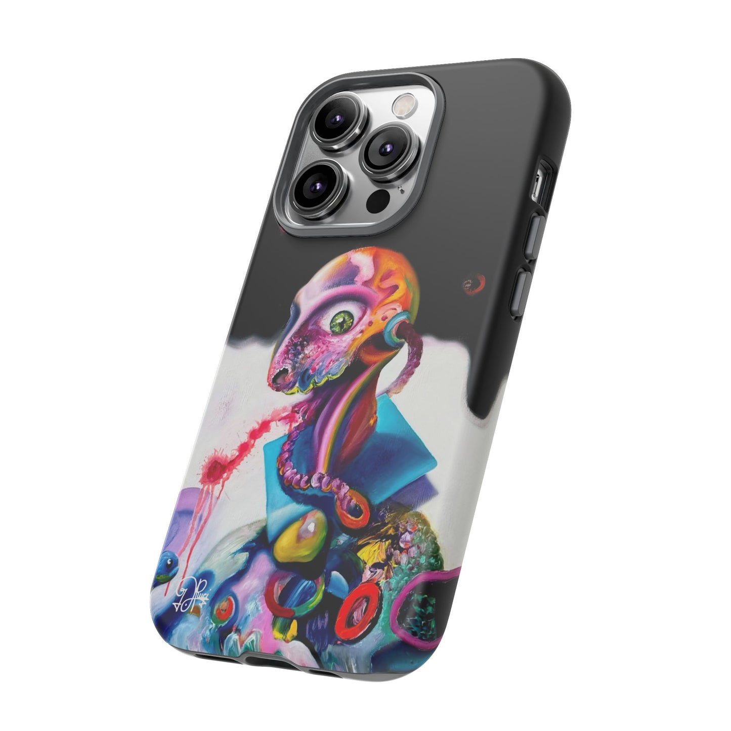 Phone Case - Vivid Blues and Multi-Eyed Vision Artwork Design