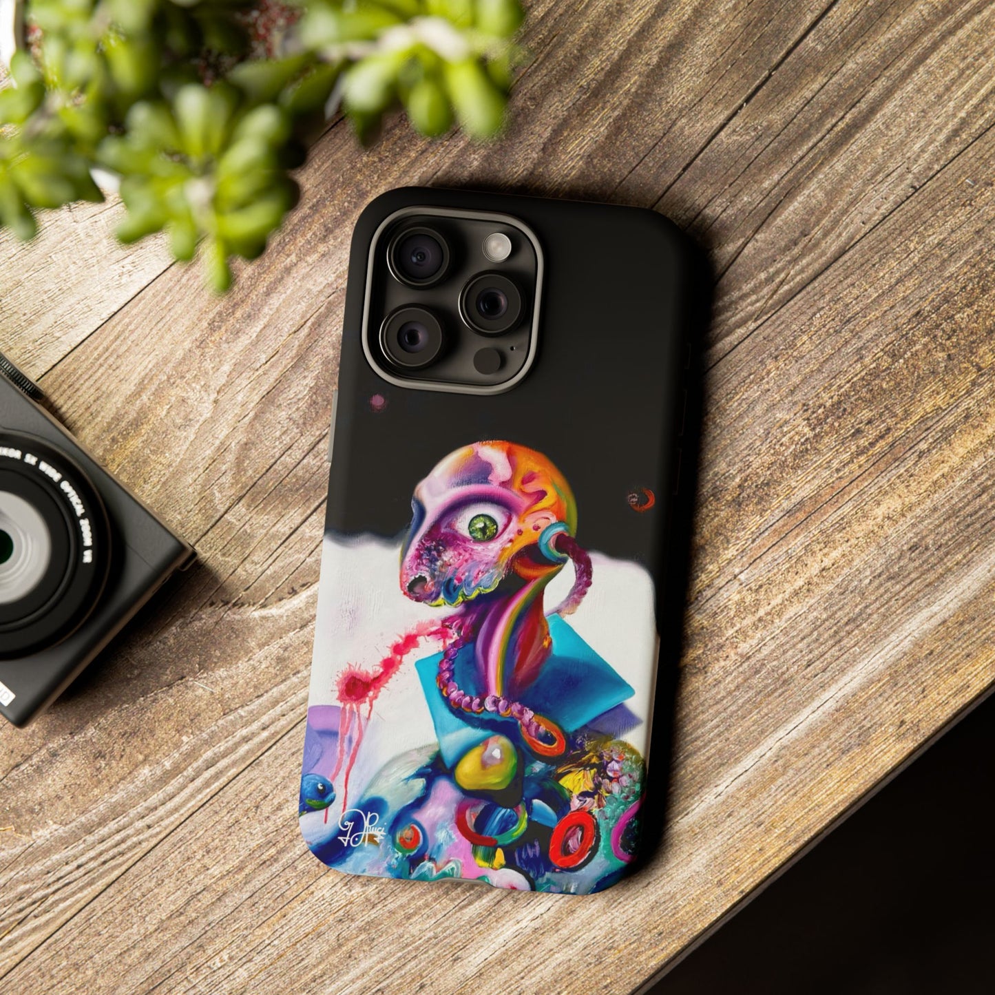 Phone Case - Vivid Blues and Multi-Eyed Vision Artwork Design