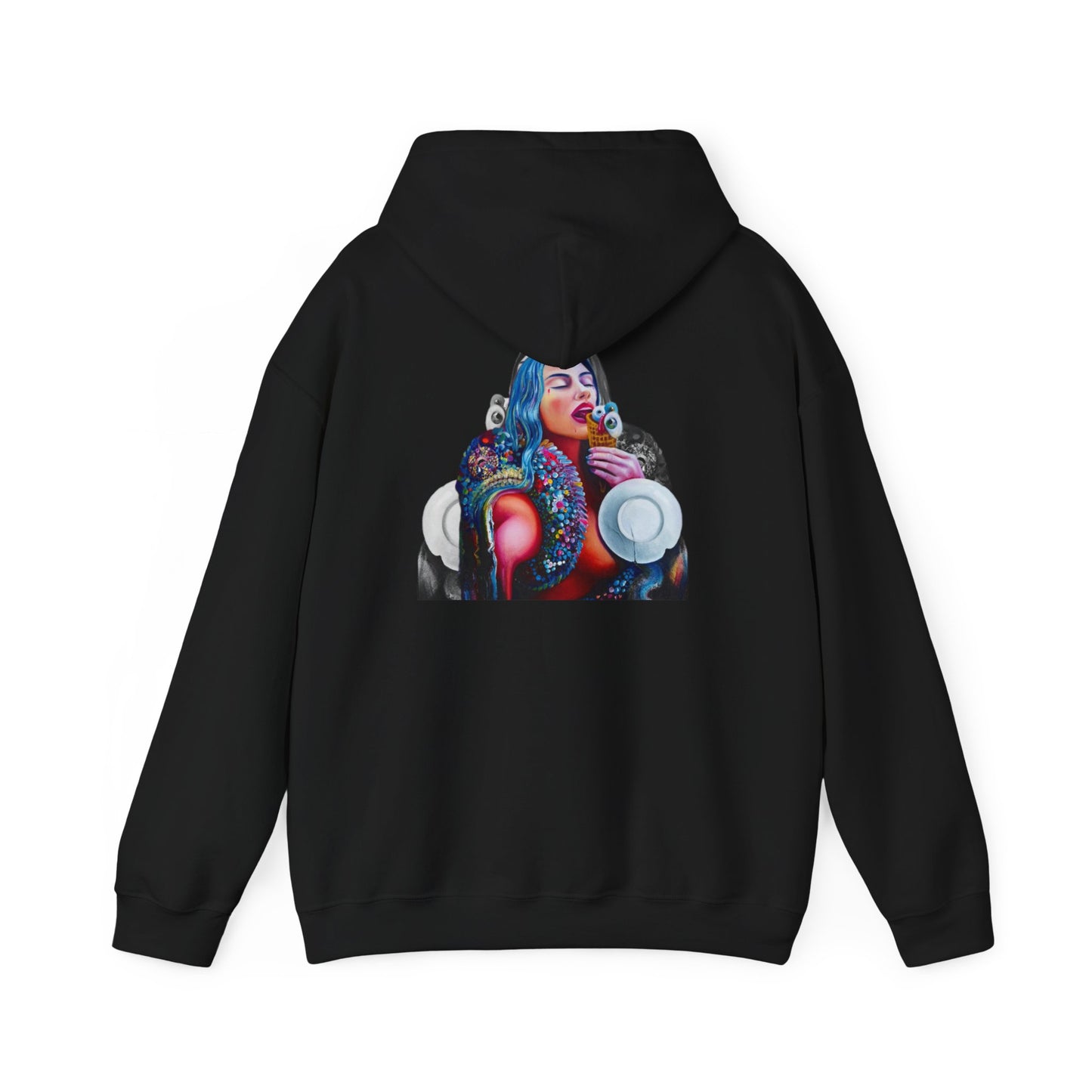 Hoodie — AMRU Artistic Backprint Portrait Pullover