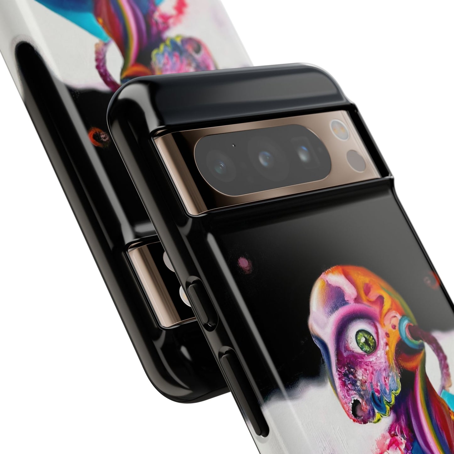 Phone Case - Vivid Blues and Multi-Eyed Vision Artwork Design