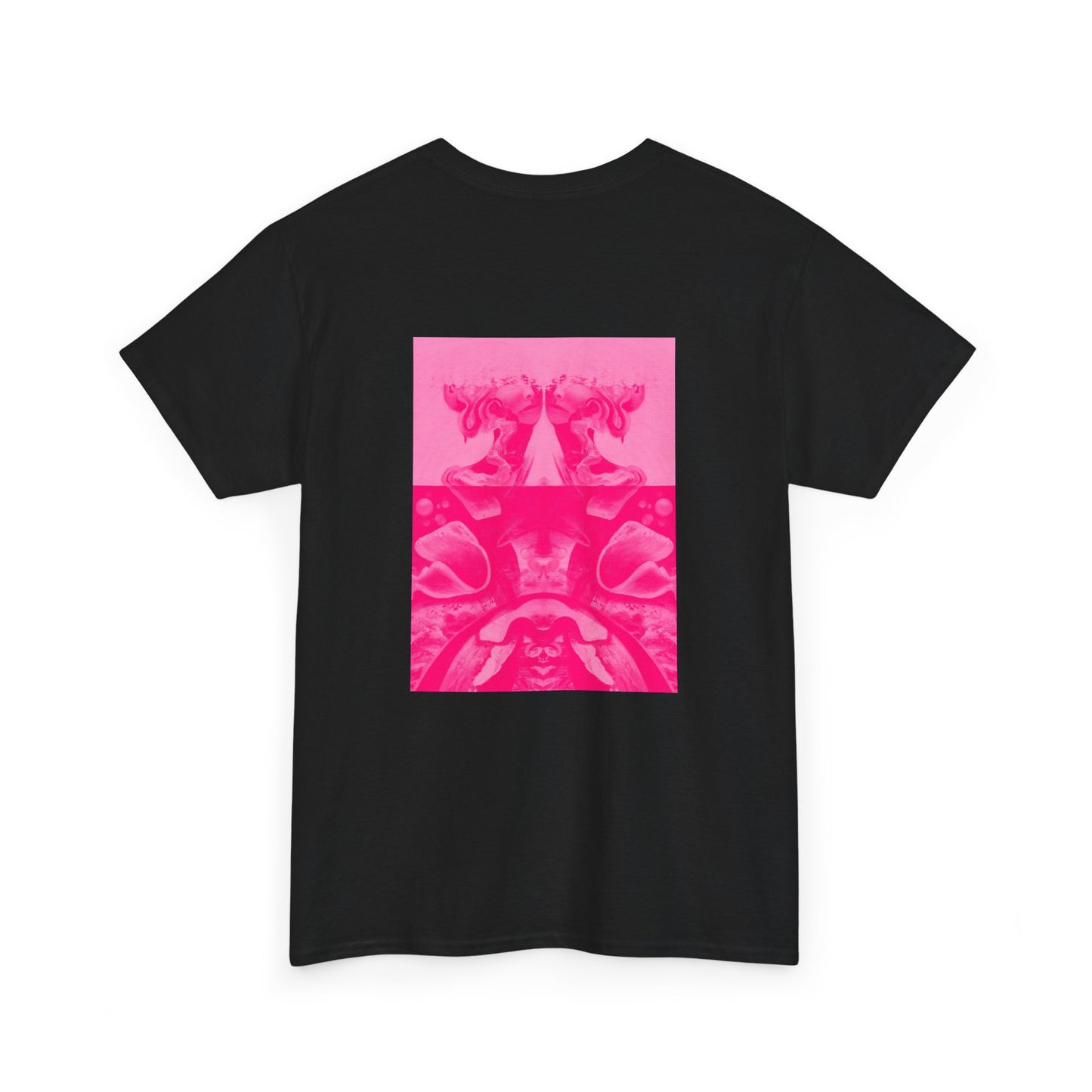 Graphic Tee — Hot Pink Abstract Mirror Design