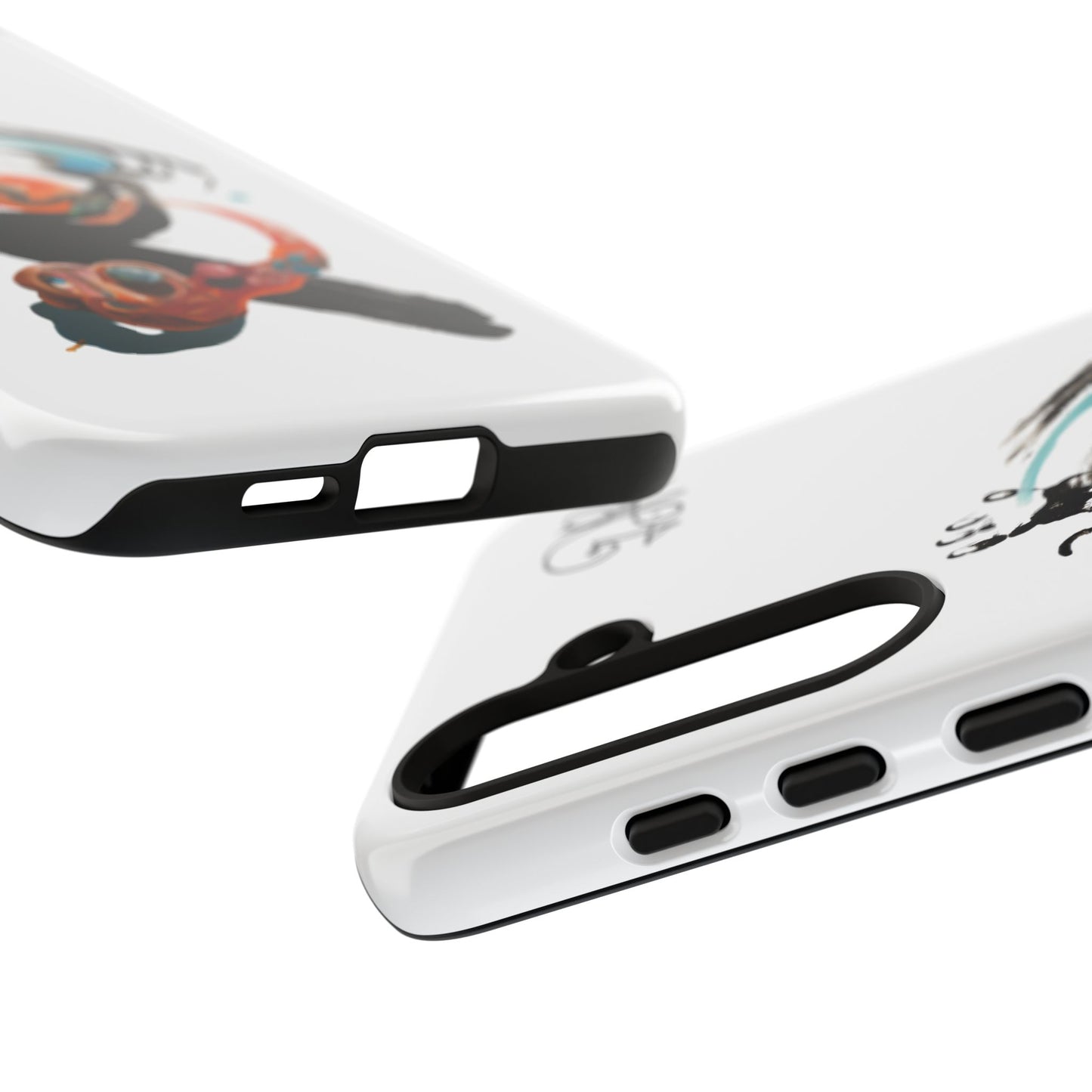 Artistic Abstract Phone Case — Colorful Ink Brushstroke Design