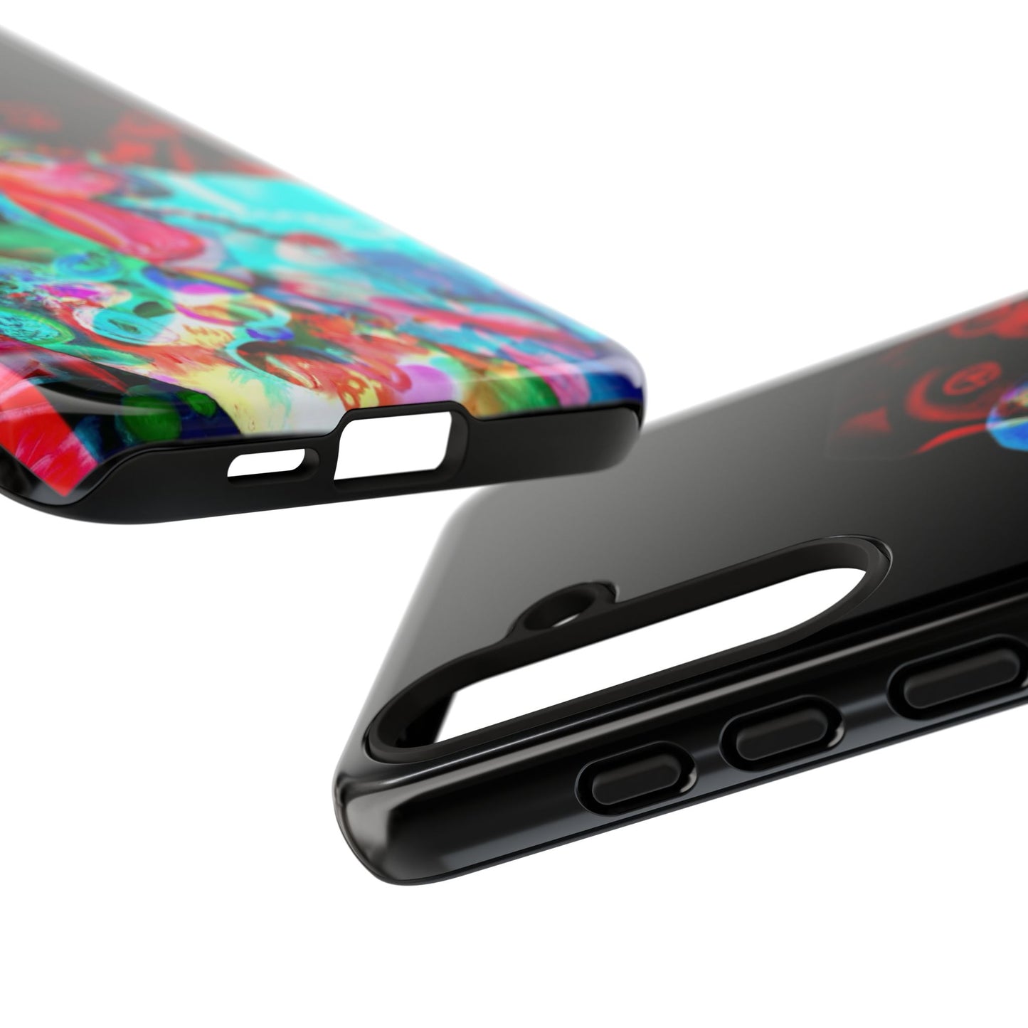 Protective Phone Case — Trippy Neon Abstract Skull Design