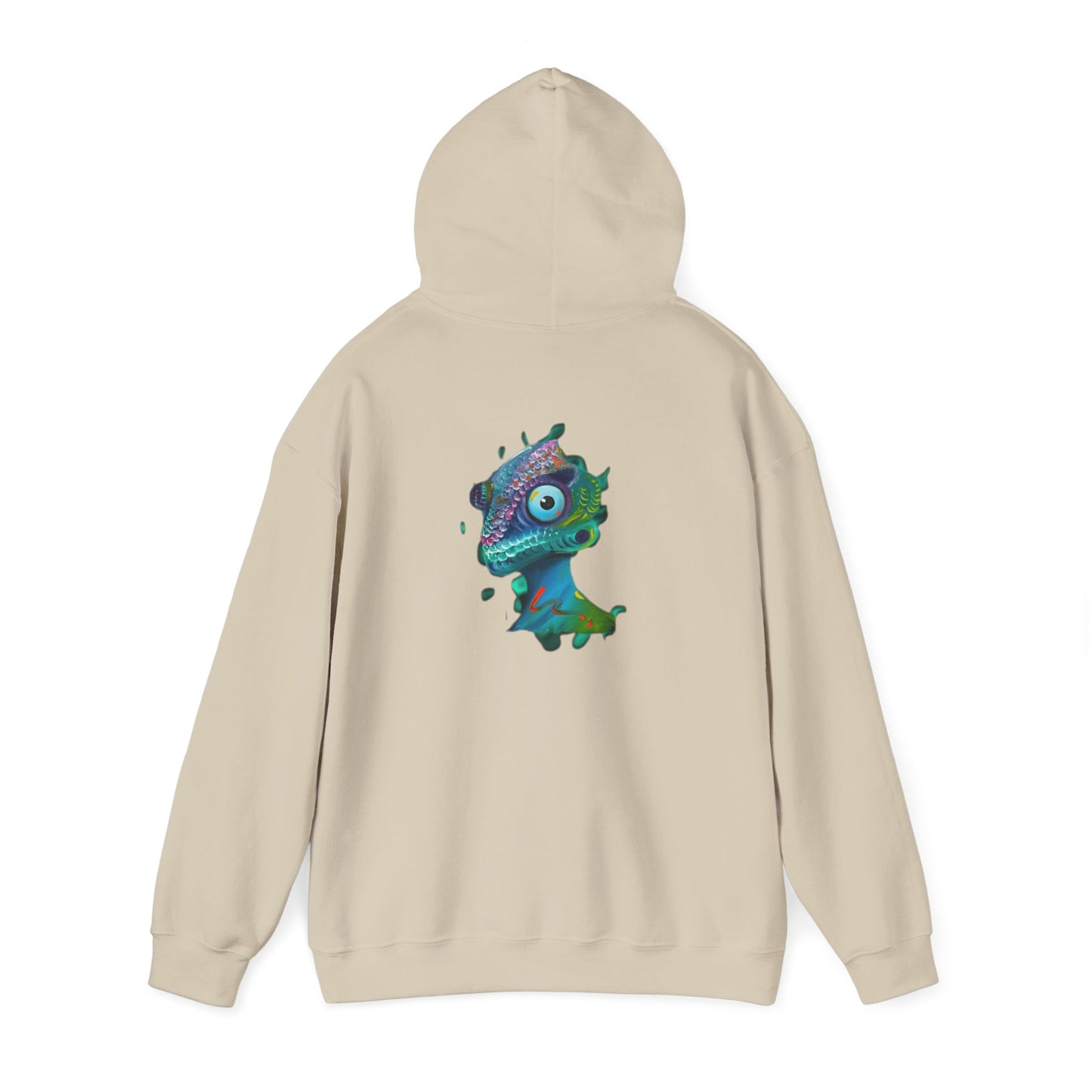 AMRU Chameleon Hoodie – Colorful Surreal Lizard Graphic Sweatshirt