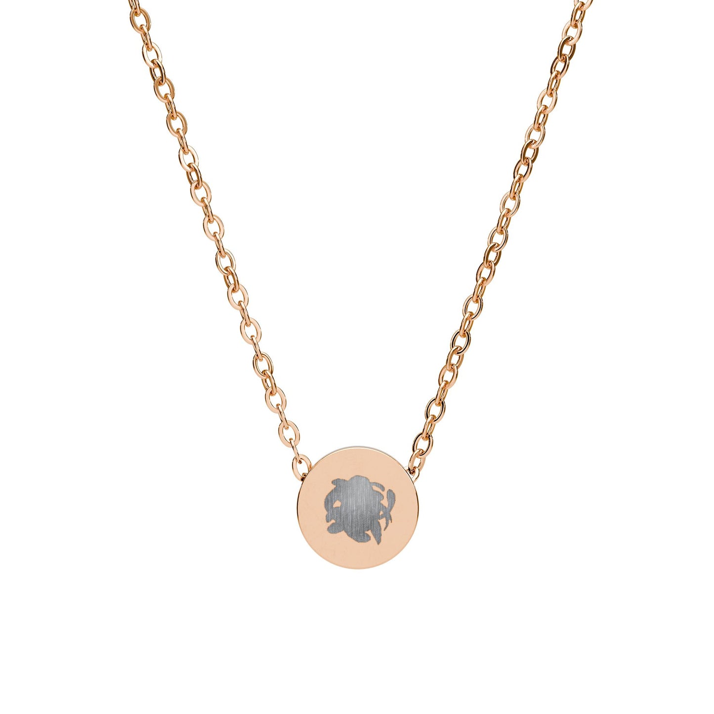 Mini Engraved Circle Necklace — Personalized Tiny Disc Pendant (Silver or Rose Gold)