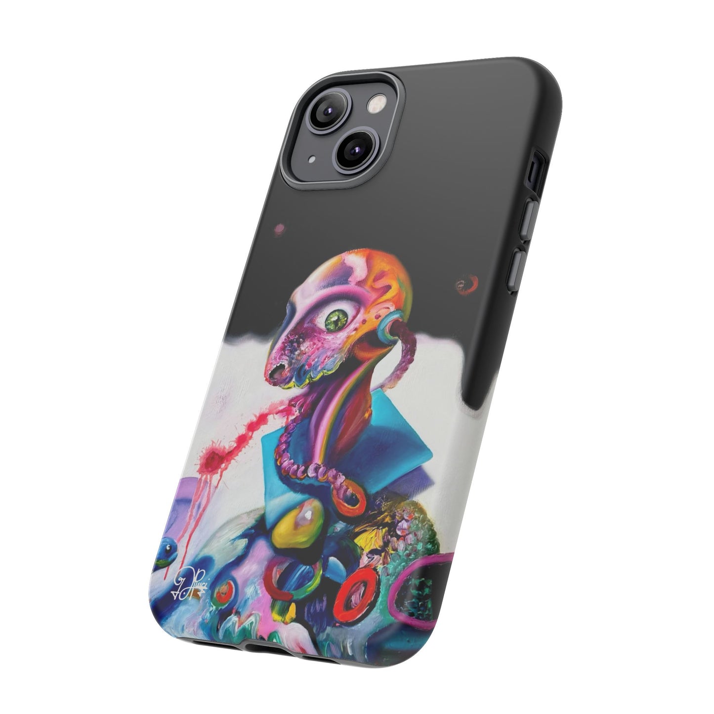 Phone Case - Vivid Blues and Multi-Eyed Vision Artwork Design